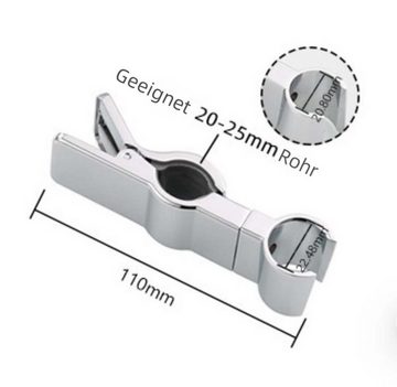 FIDDY Brausehalter Duschkopfhalterung,verstellbare Duschkopfhalterung ohne Lochung, Geeignet für 20–25 mm Duschkopf-Führungsschienenhalterung