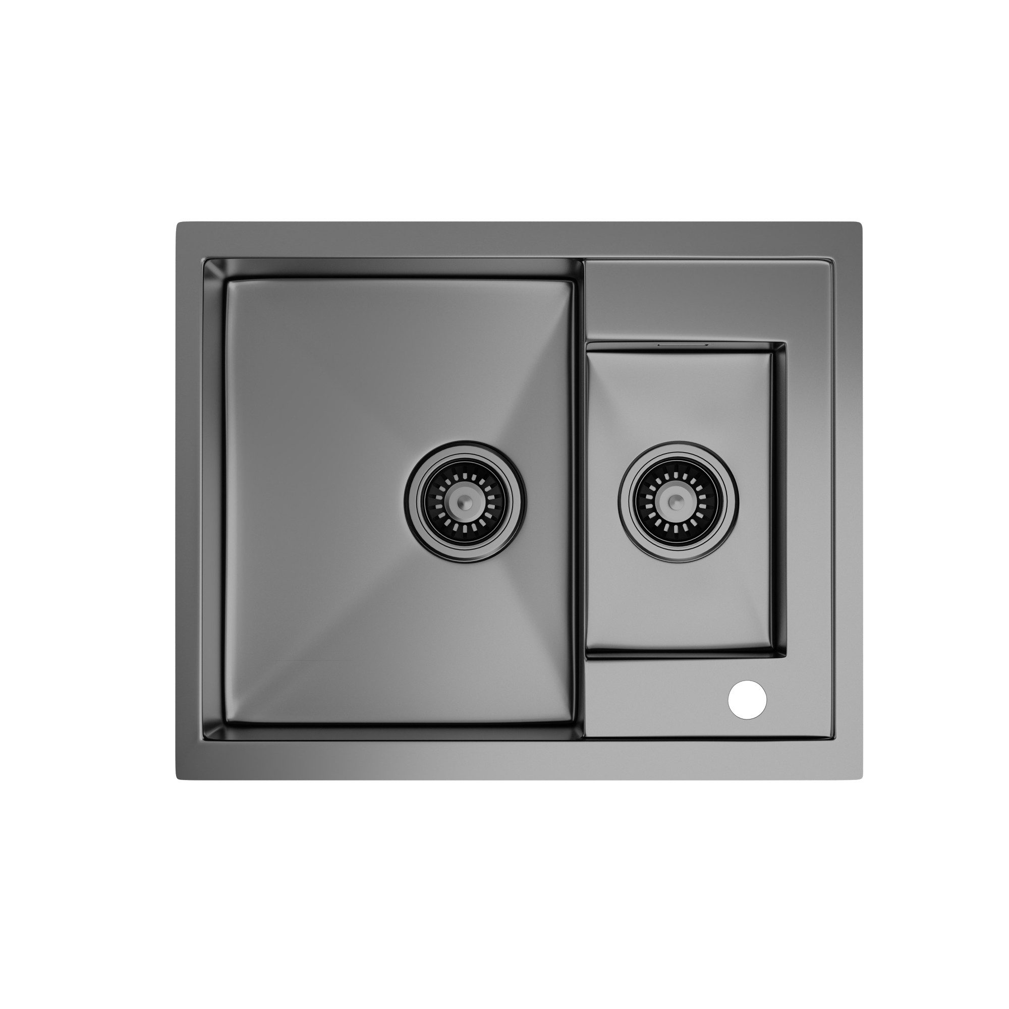 Klarstein Küchenspüle TitanSteel, rechteckig, 50/61 cm, Edelstahl Küchenspüle Einbauspüle Spülbecken Abtropffläche, Edelstahl Küchenspüle Einbauspüle Spülbecken Abtropffläche