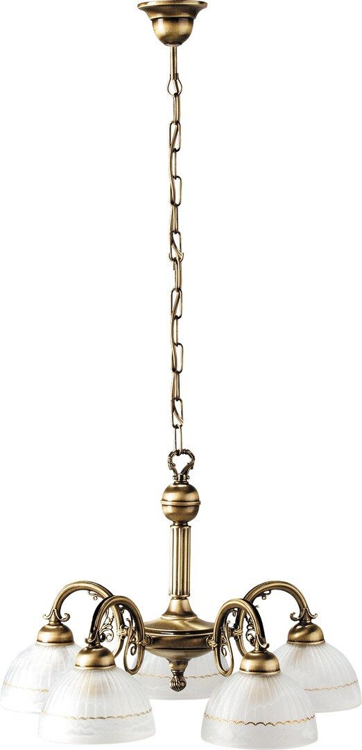 Rabalux Kronleuchter "Flossi" 5-flammig, Metall, weiß, rund, E27, ø520mm