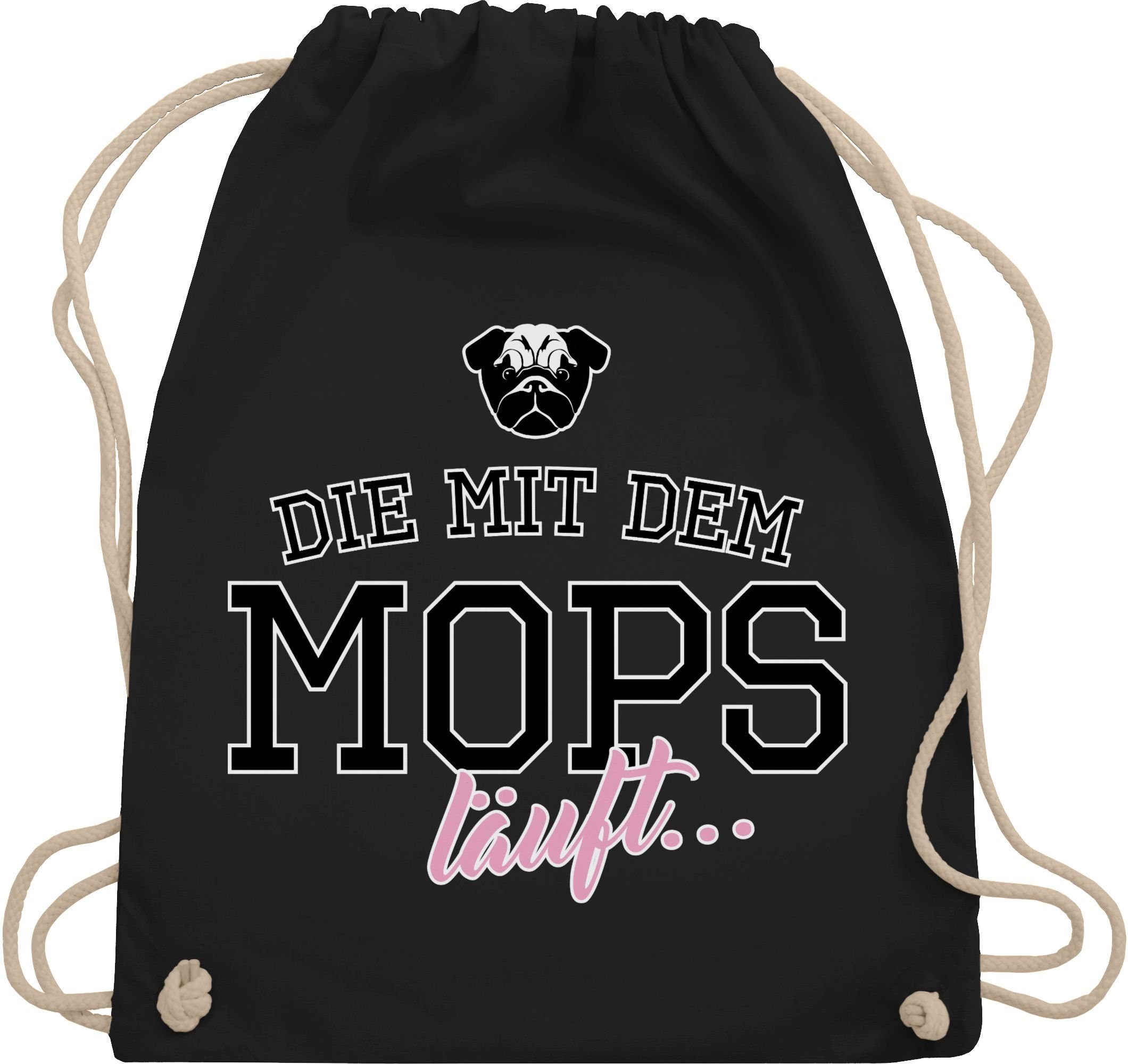 Turnbeutel Die mit dem Mops läuft