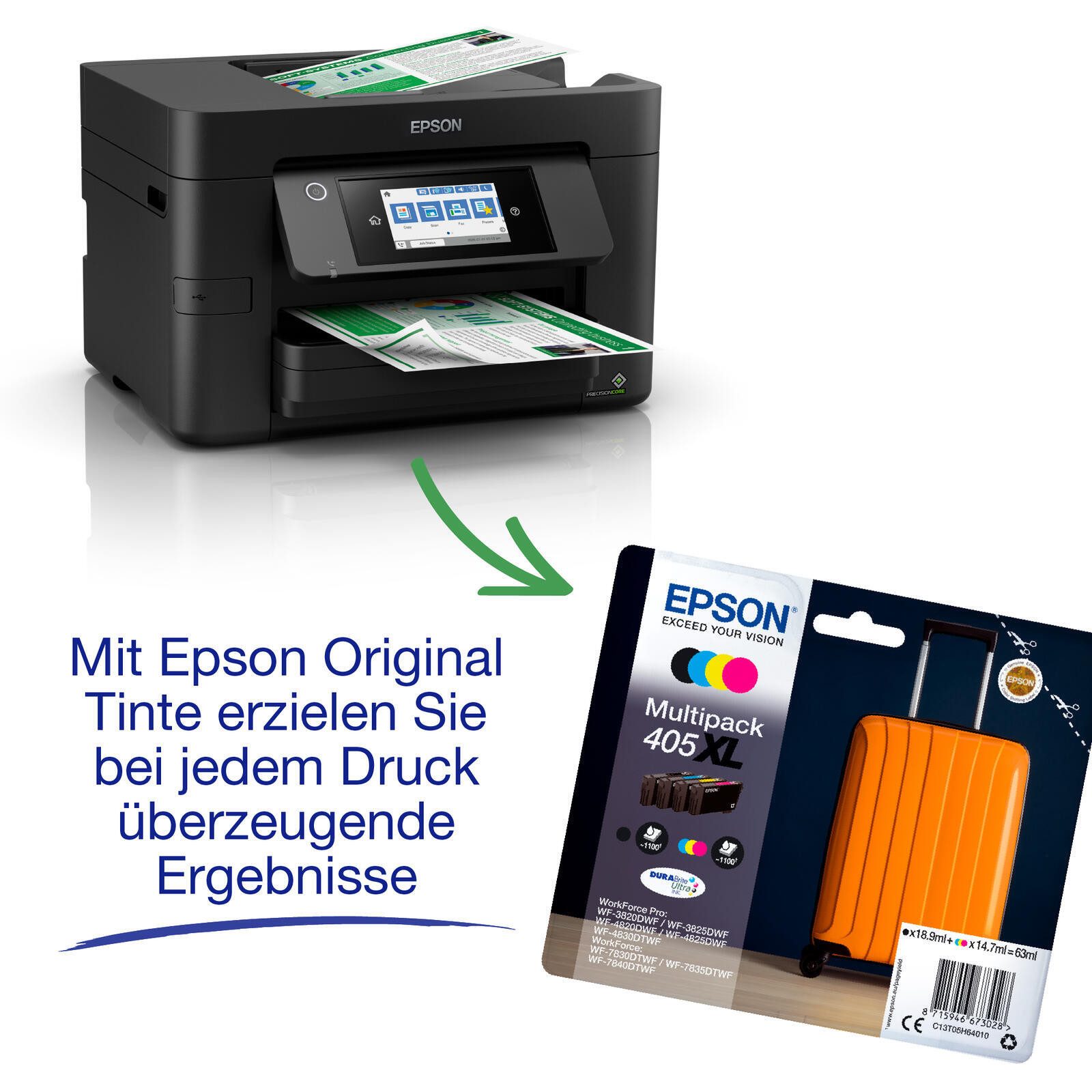Epson WorkForce Pro WF-4825DWF Multifunktionsdrucker, (Duplexfunktion, ADF (Automatischer Dokumenteneinzug)