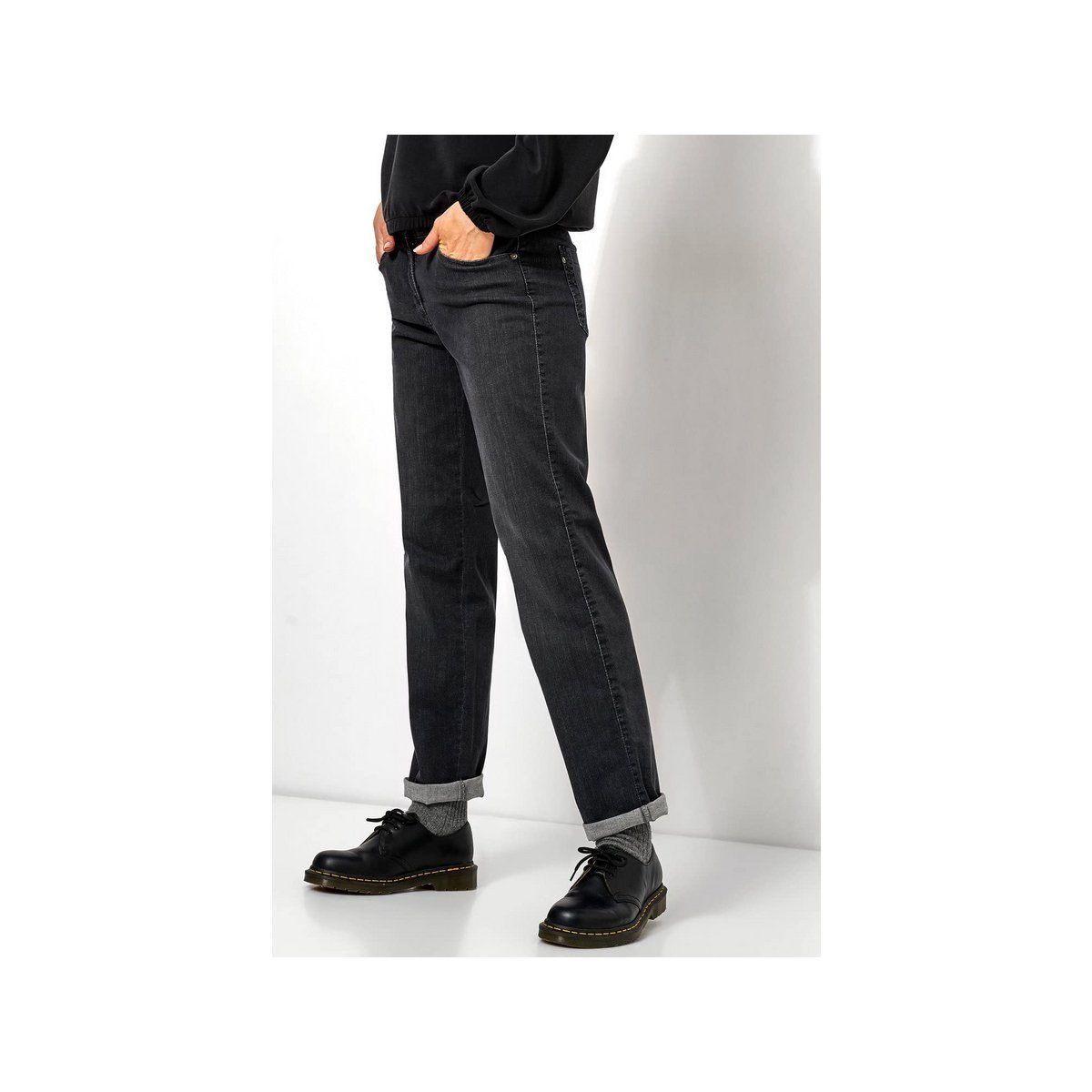 5-Pocket-Jeans TONI (1-tlg) dunkel-grau