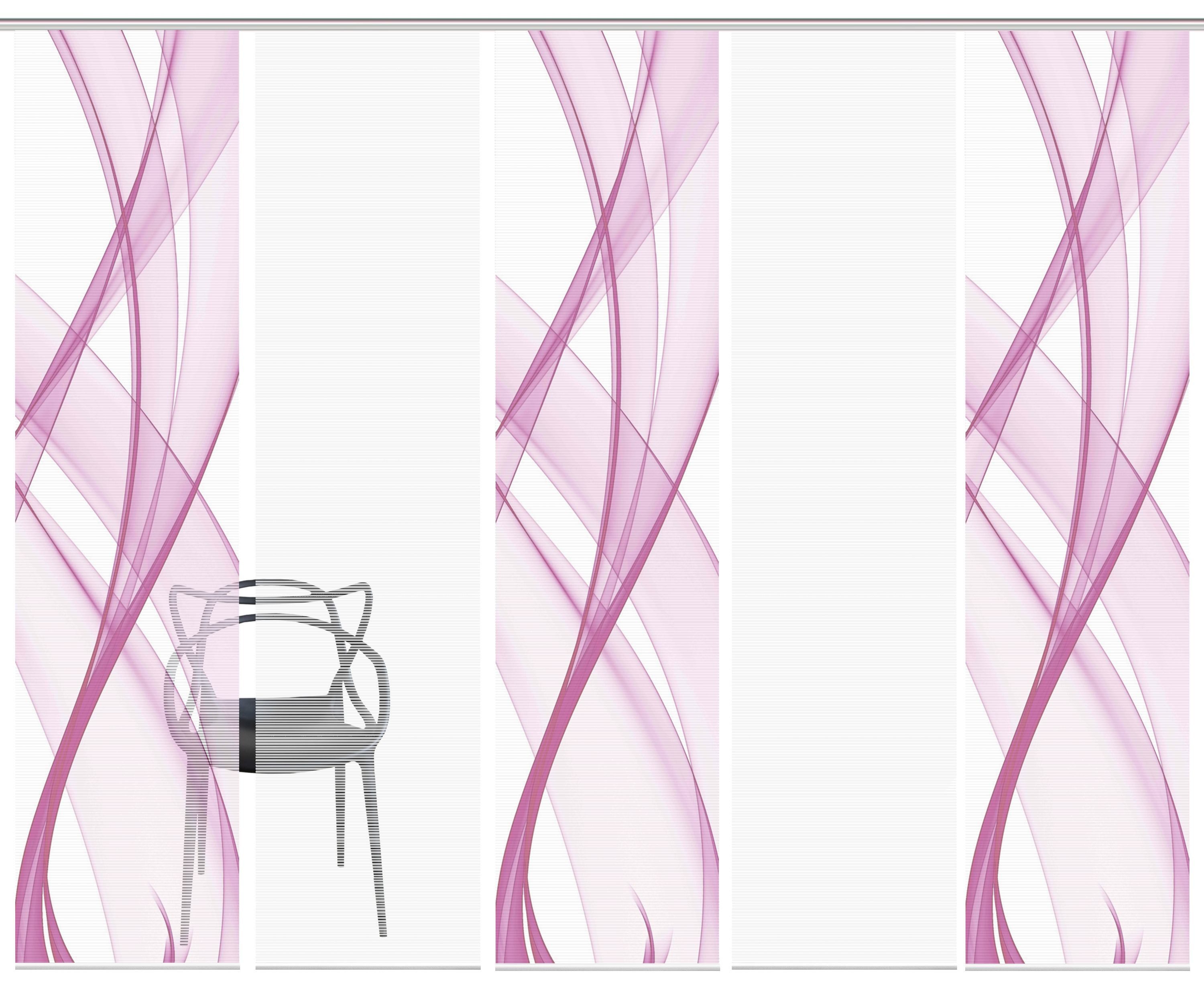 Vision Schiebegardine "PACOLIA" Paneelwagen 5 Stk. tlg. SET,SCHIEBEVORHANG, günstig online kaufen