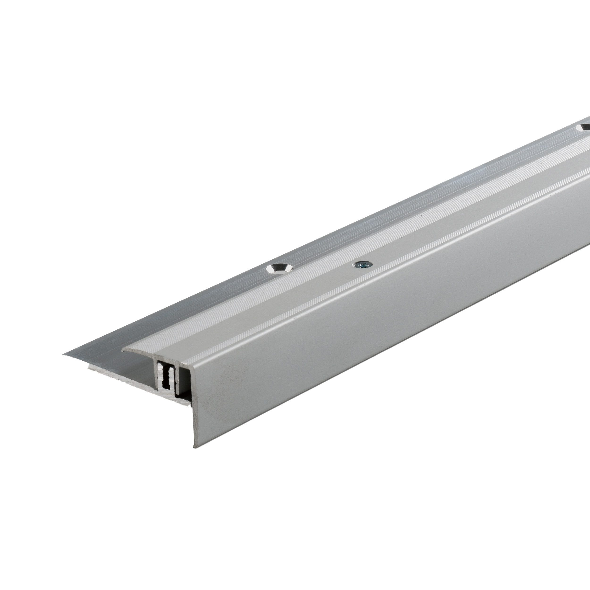 PARADOR Treppenkantenprofil Aluminium eloxiert Silber (Aluminium eloxiert, 1-St., Für Produkte von 8 bis 18 mm), Für einen optimalen und sauberen Abschluss