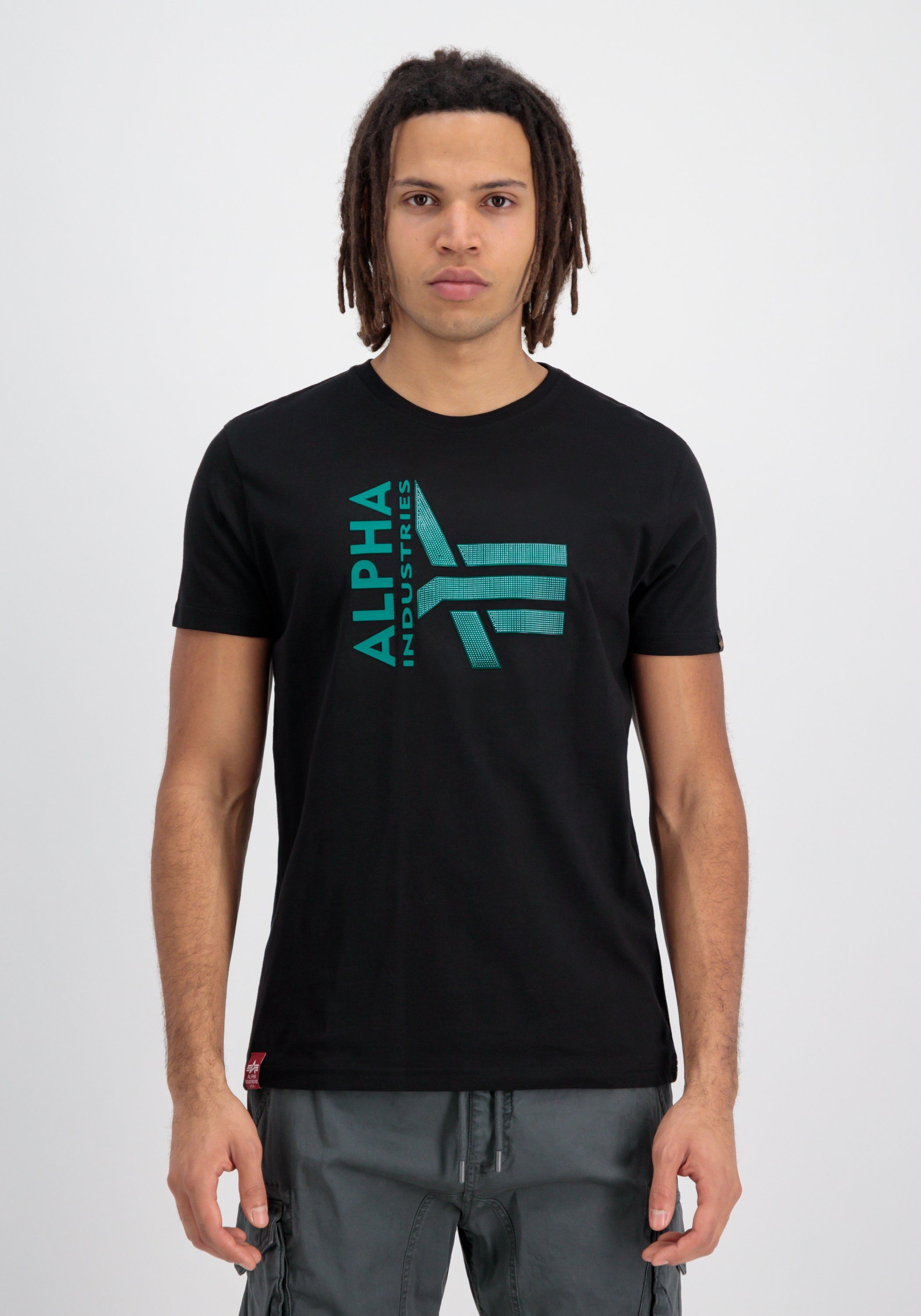 Alpha Industries T-Shirt Alpha Industries Men - T-Shirts Logo Rubber T