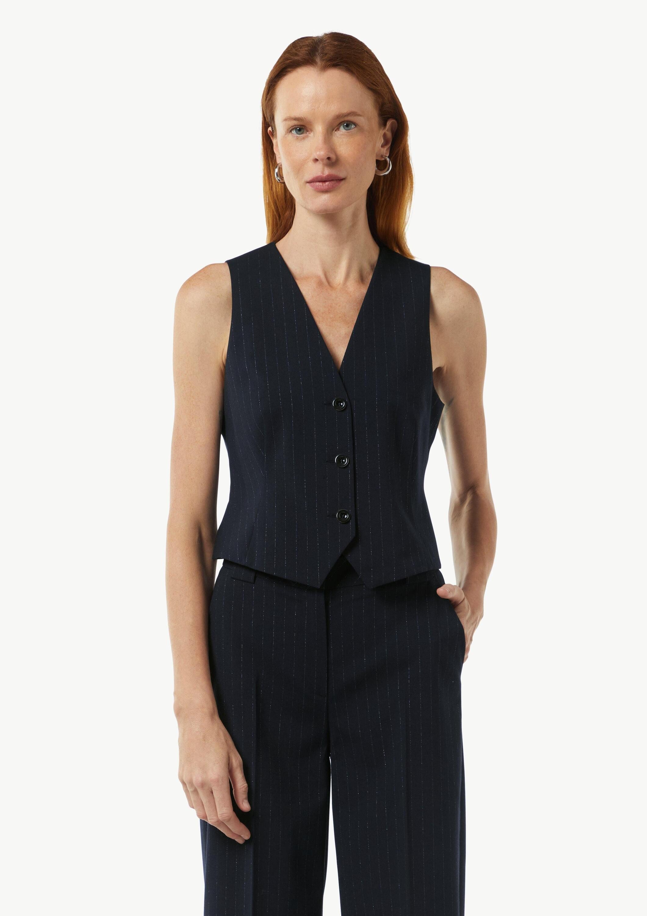 comma Funktionsweste Indoor-Weste Weste mit dezentem Glitzergarn