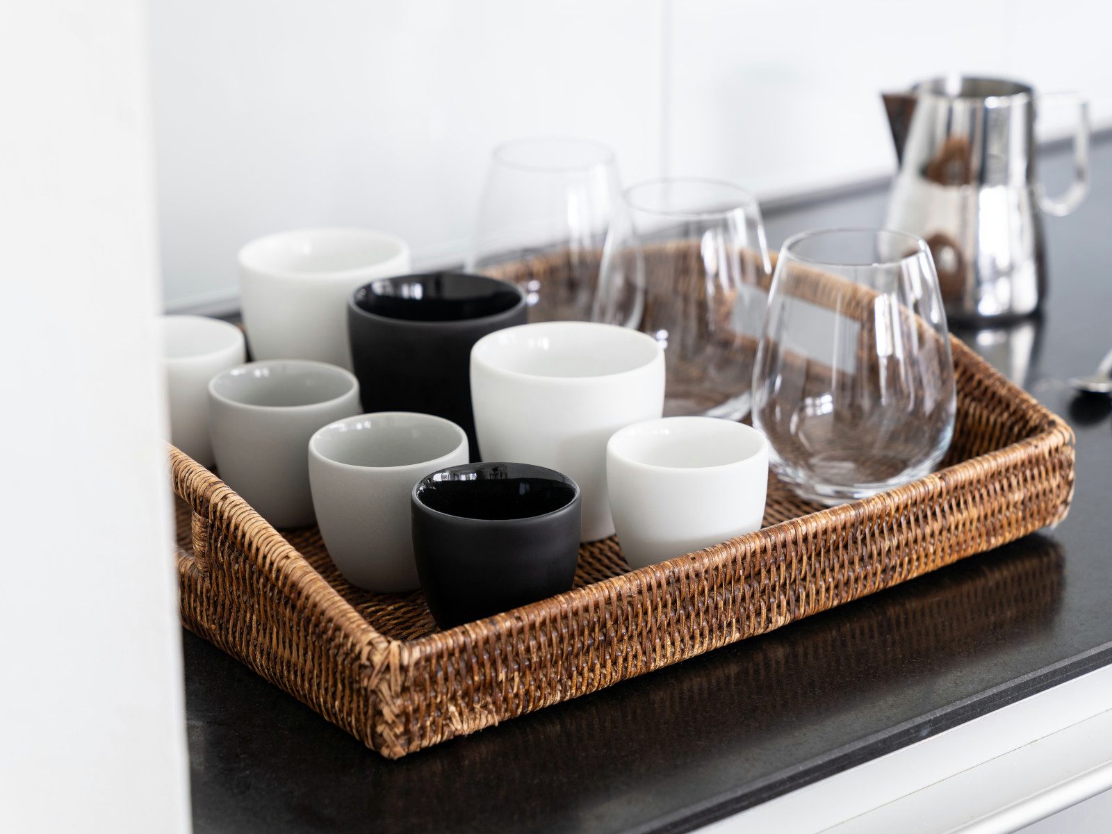 Rosenthal Espressotasse the cup+ Delicate Black Espresso doppelwandig 0,08l, Porzellan