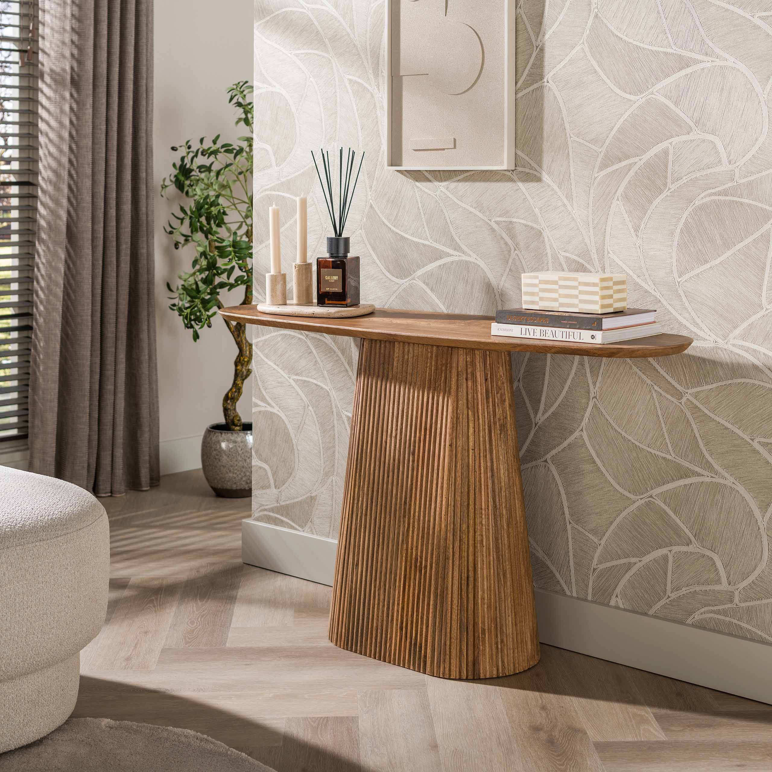 Sitheim-Europe Konsolentisch Konsolentisch Wave / Massiv Mango sand (1-St)