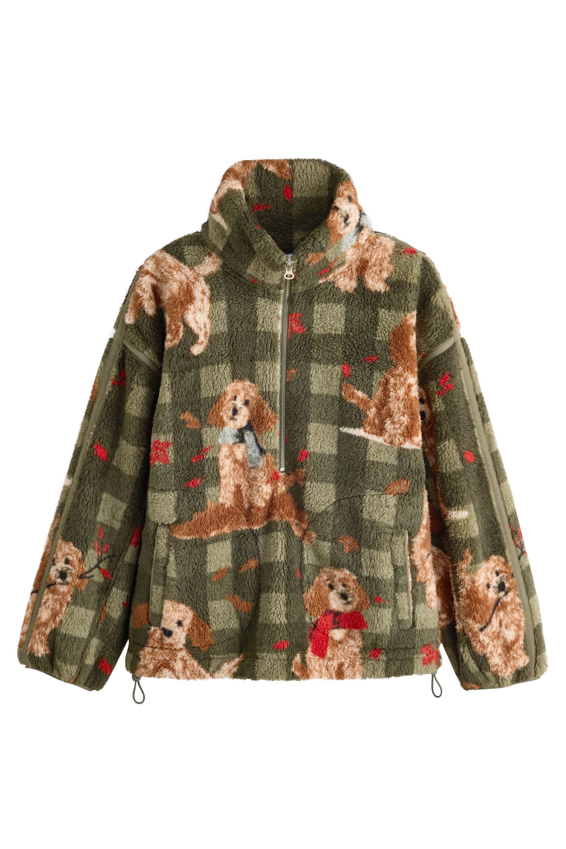 Next Fleecejacke Borg-Fleece mit halben Reißverschluss (1-St)