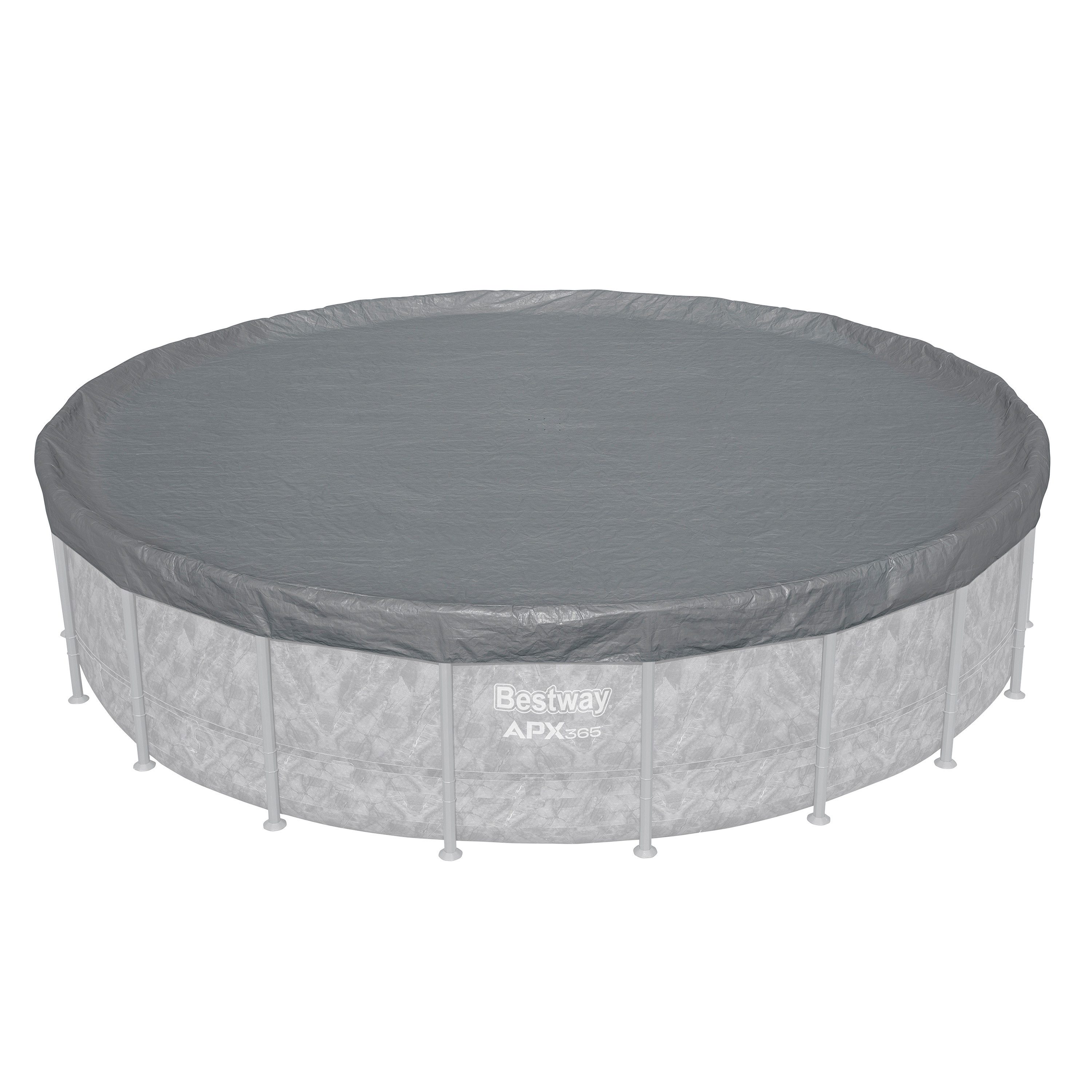 Bestway Pool-Abdeckplane Ø 615 cm (Packung, 1-St., für 610 cm Frame Pools), Integrierter Ganzjahresschutz Polar Shield™