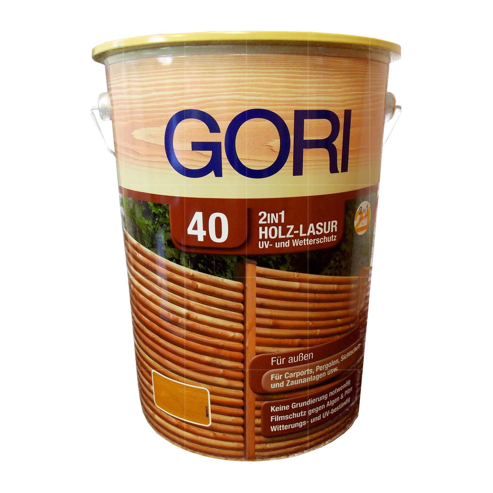 GORI Holzschutzlasur 40 2in1 Imprägnier Holzlasur - 5 Ltr