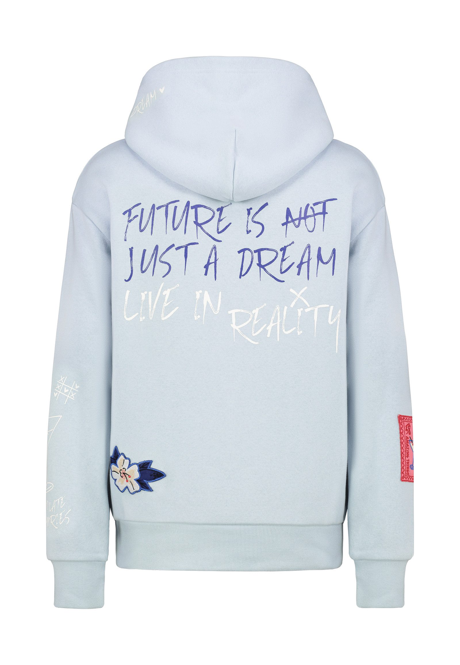 Eight2Nine Kapuzenpullover Damen Hoodie mit auffälligem Pigmentprint Sweate günstig online kaufen