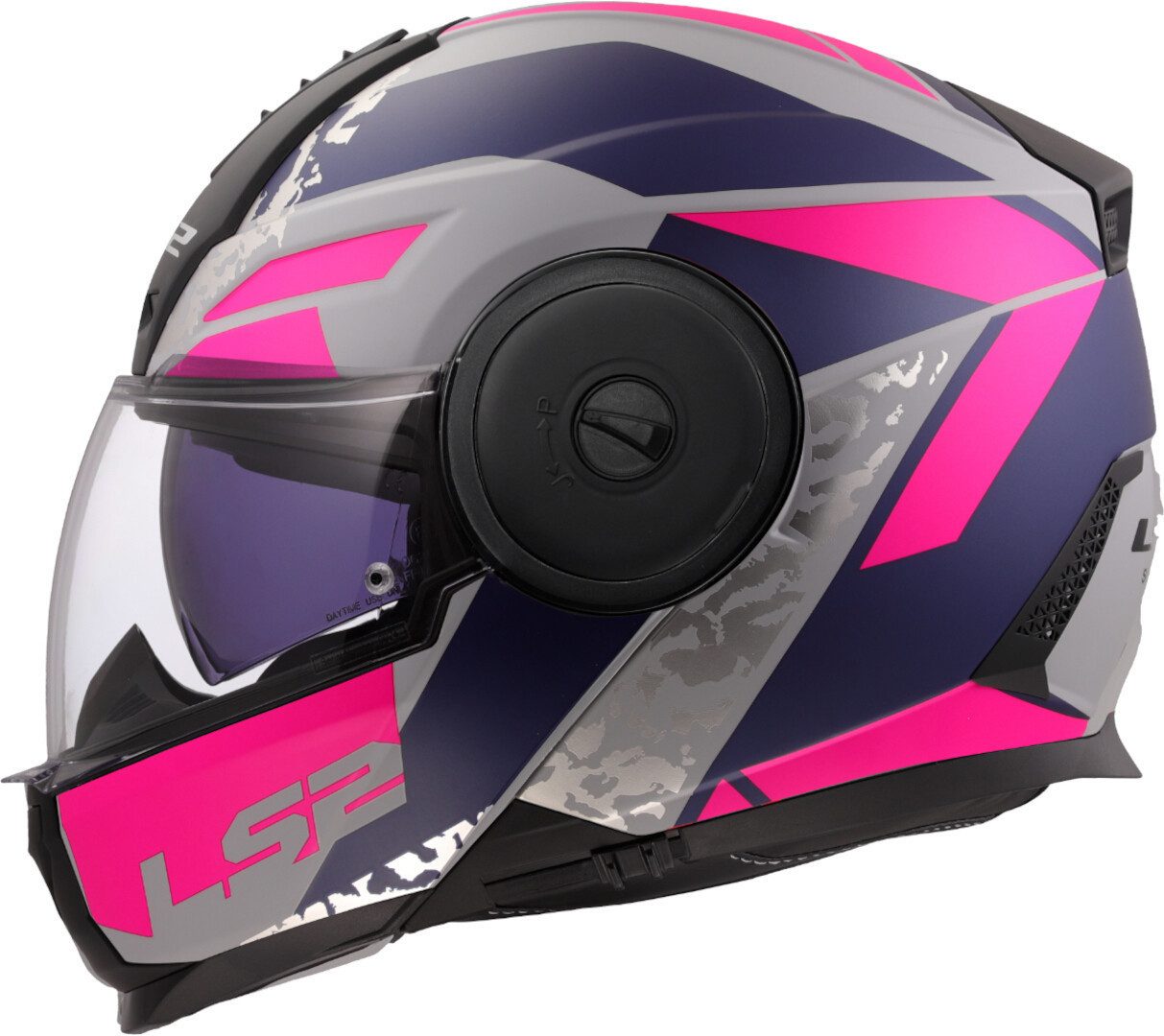 LS2 Motorradhelm FF902 Scope II Oxyd Klapphelm, vorbereitet für Kommunikationssystem,Notfallsystem-Polsterung (EQ