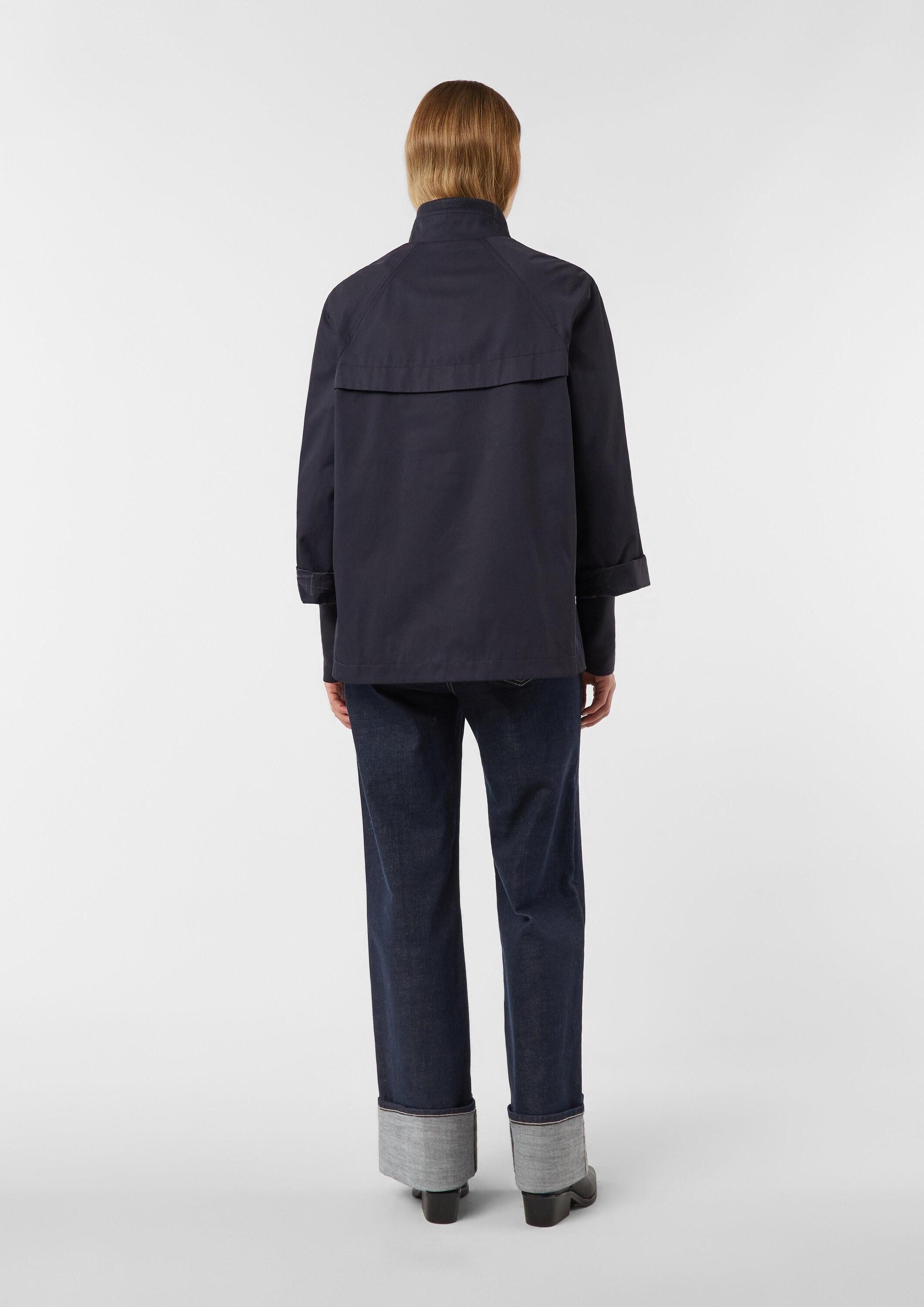 comma Funktionsjacke Outdoor-Jacke Cape-Jacke mit Stehkragen und Rippbündchen