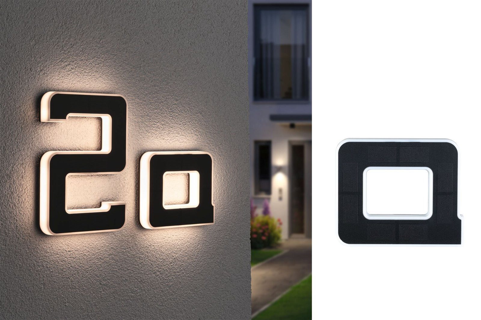Paulmann LED Außen-Wandleuchte Solar Hausnummer, LED günstig online kaufen