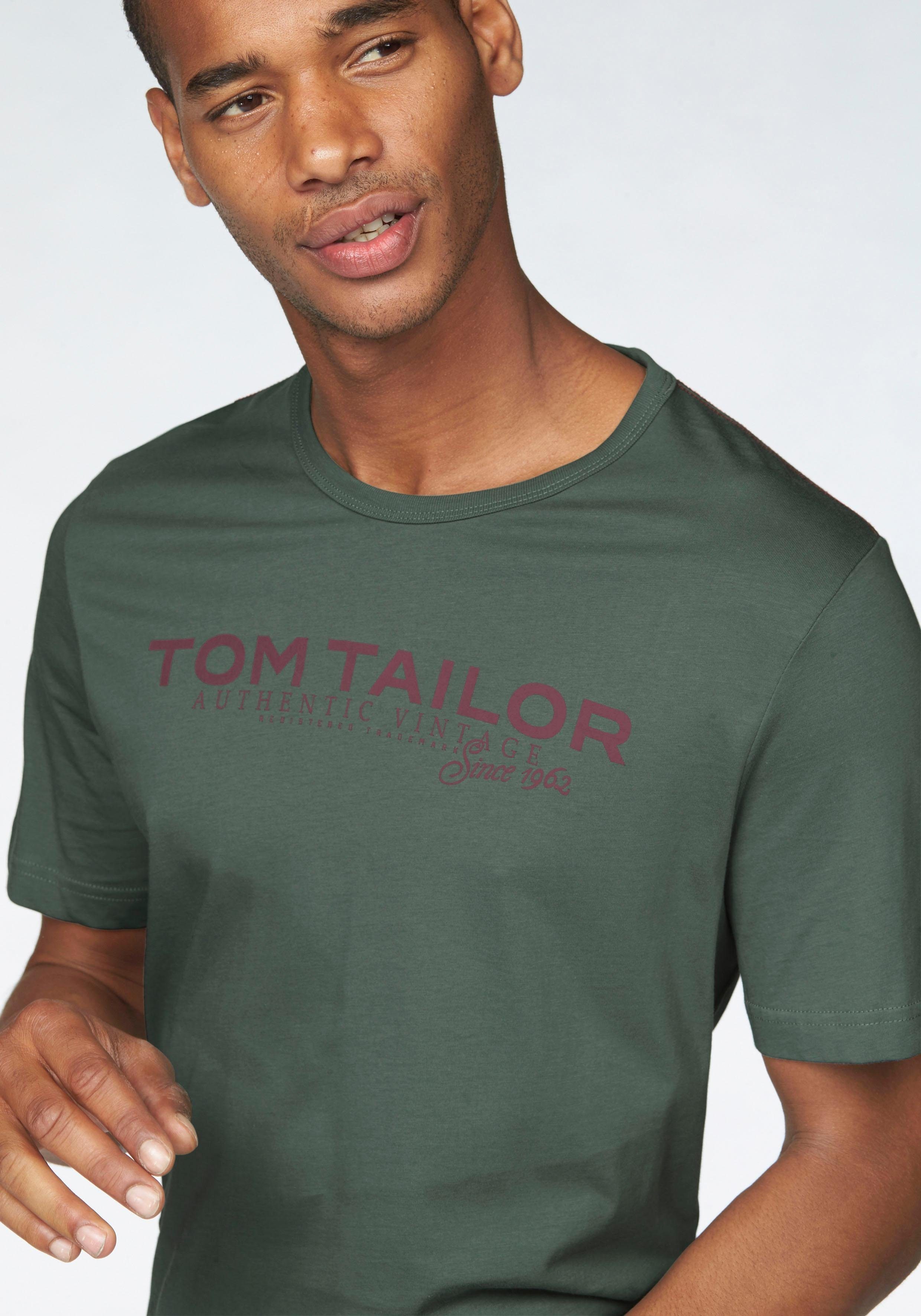 TOM TAILOR Rundhalsshirt mit Logoprint