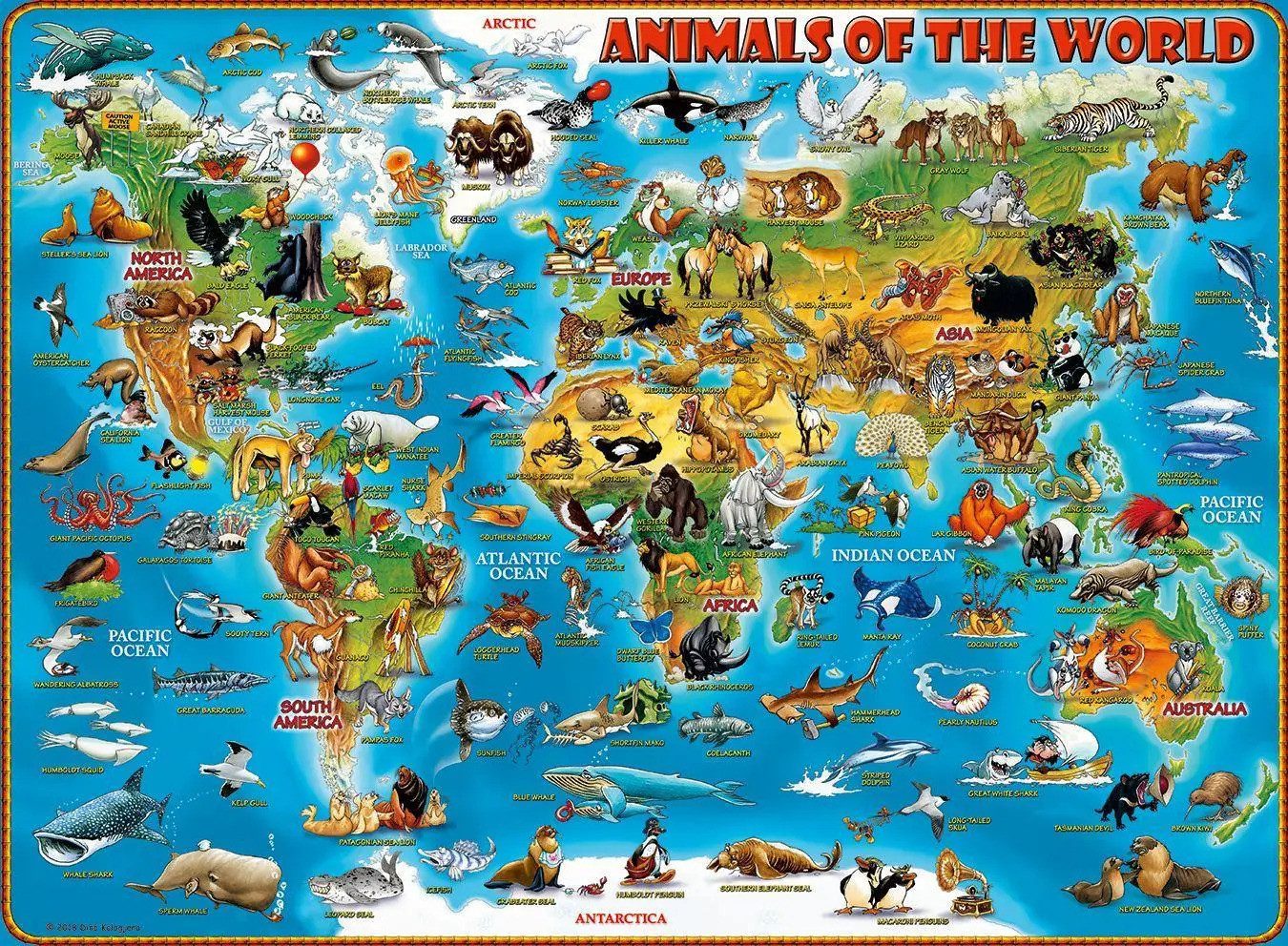 Ravensburger Puzzle Tiere rund um die Welt 300p, 200 Puzzleteile günstig online kaufen