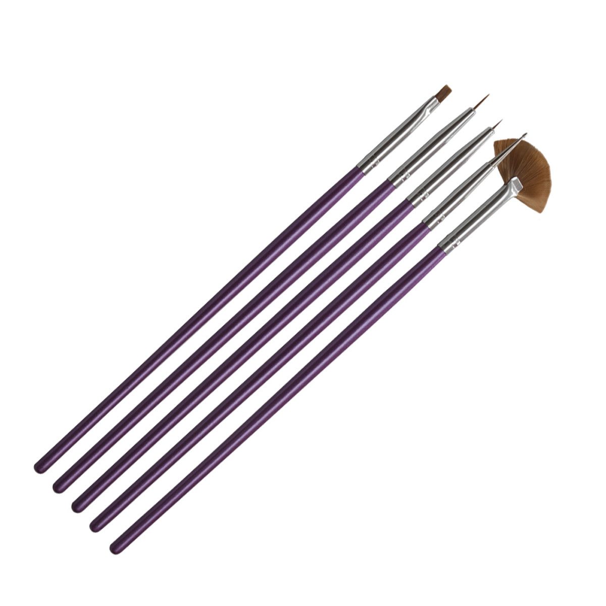 Nailart-Pinsel Pinselset 5tlg. lila