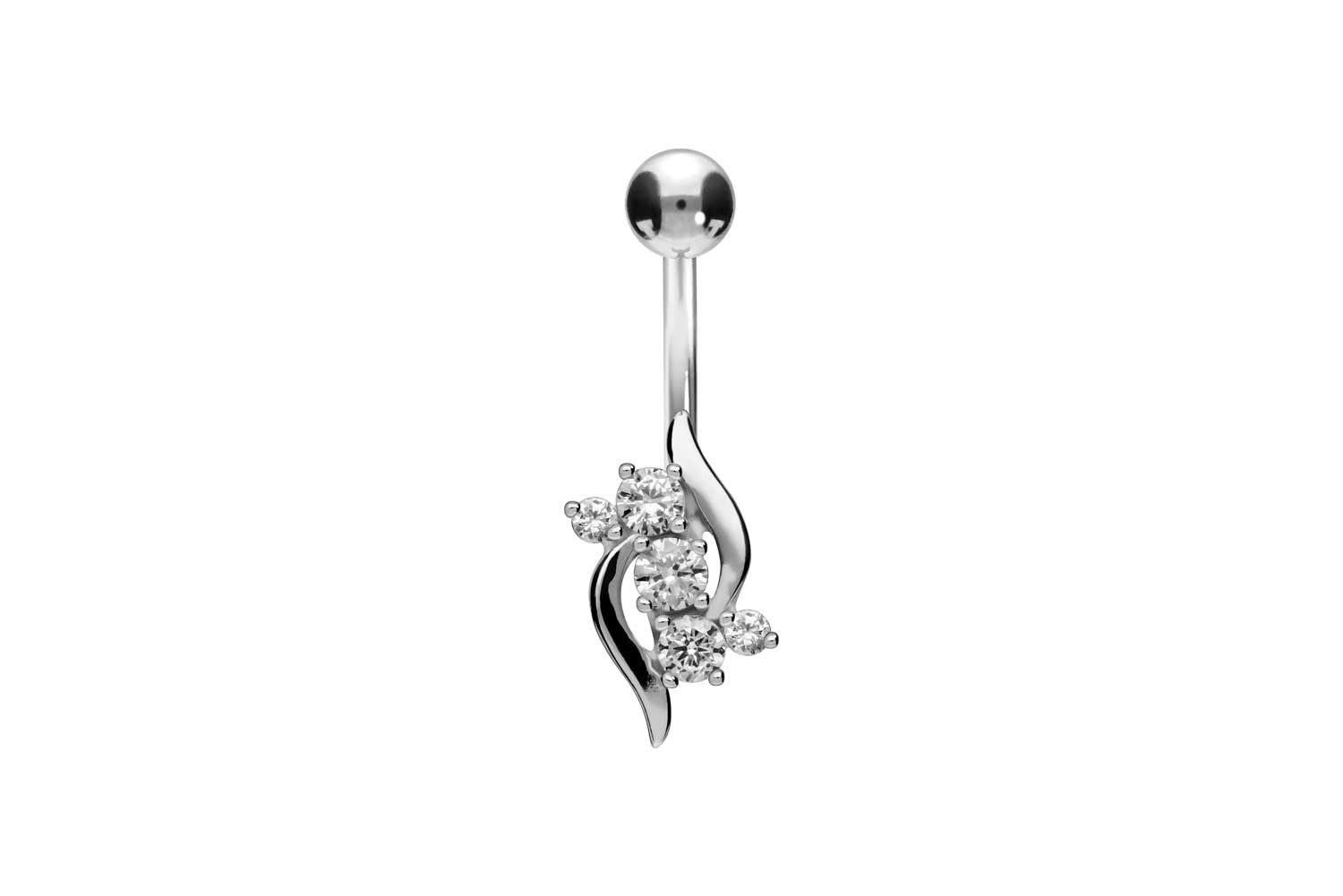 Bauchnabelpiercing Titan Bananabell mit 925er Silber-Design DESIGN
