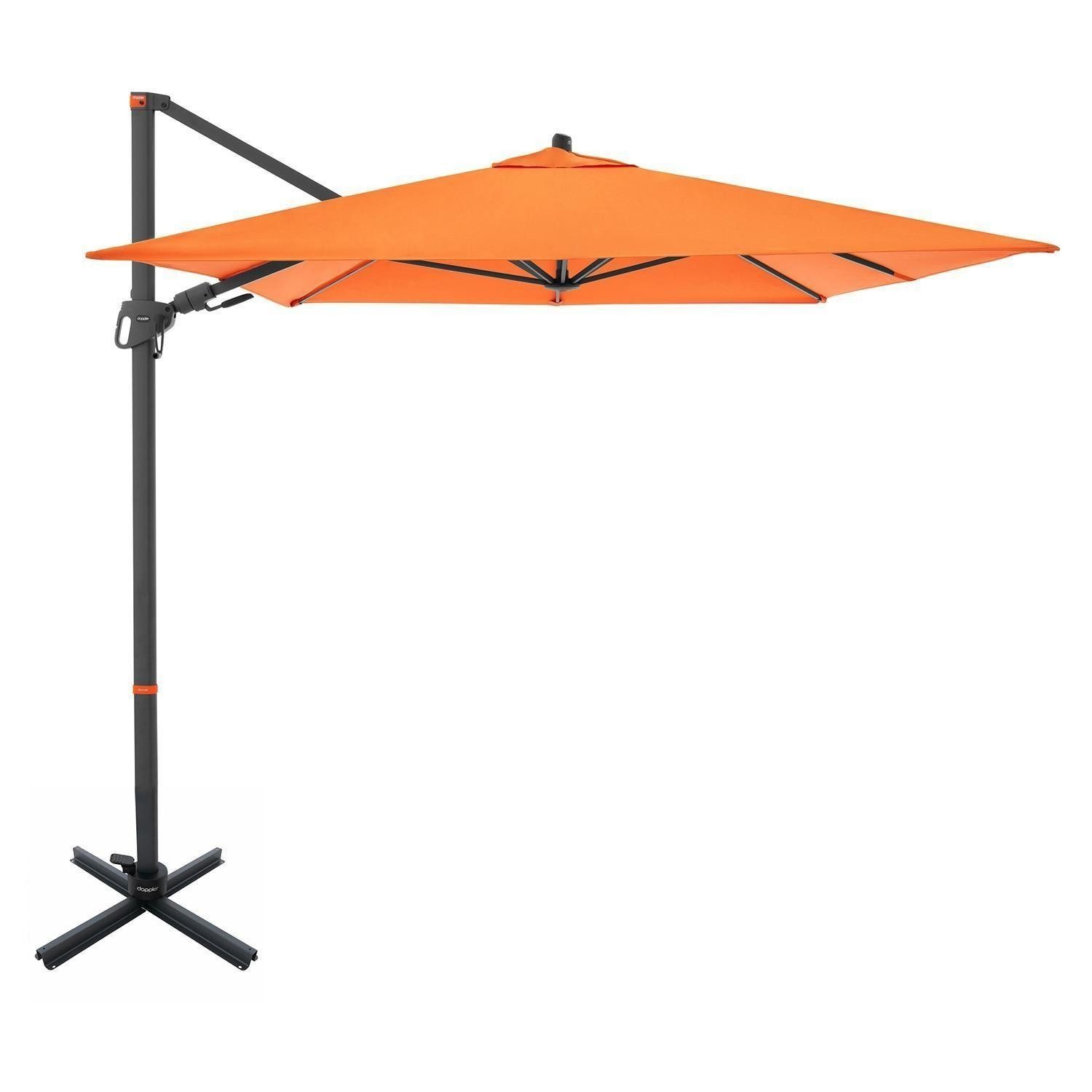 doppler® Ampelschirm MY ZONE, Anthrazit, Orange, Aluminium, Polyester, LxB: 240x320 cm, dreh- und schwenkbar