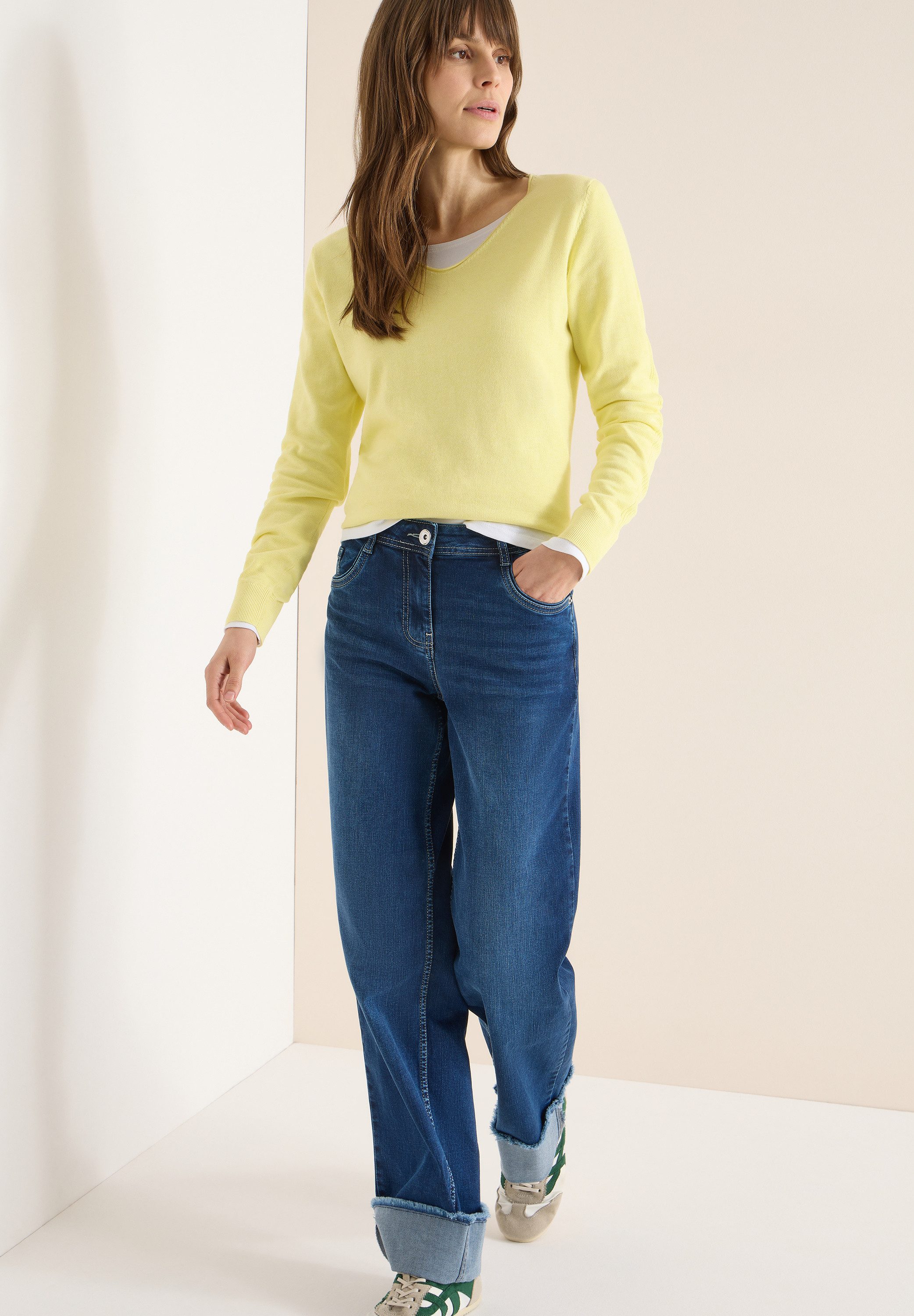 CECIL Strickpullover mit V-Ausschnitt