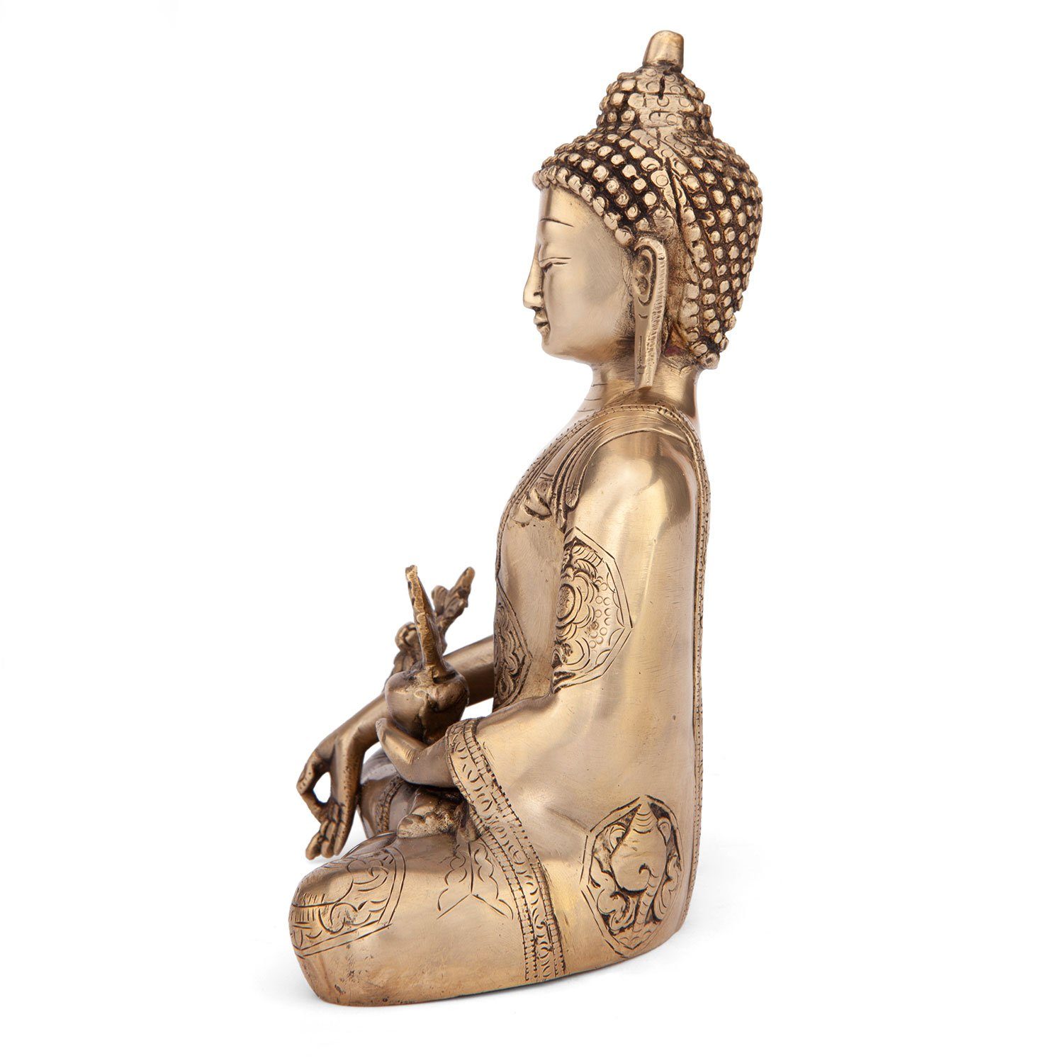 Statue, cm bodhi Buddhafigur ca. Buddha 18 Messing,