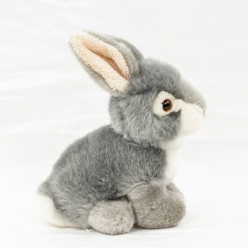 Teddys Rothenburg Kuscheltier Hase 16 cm grau/weiß Plüschhase