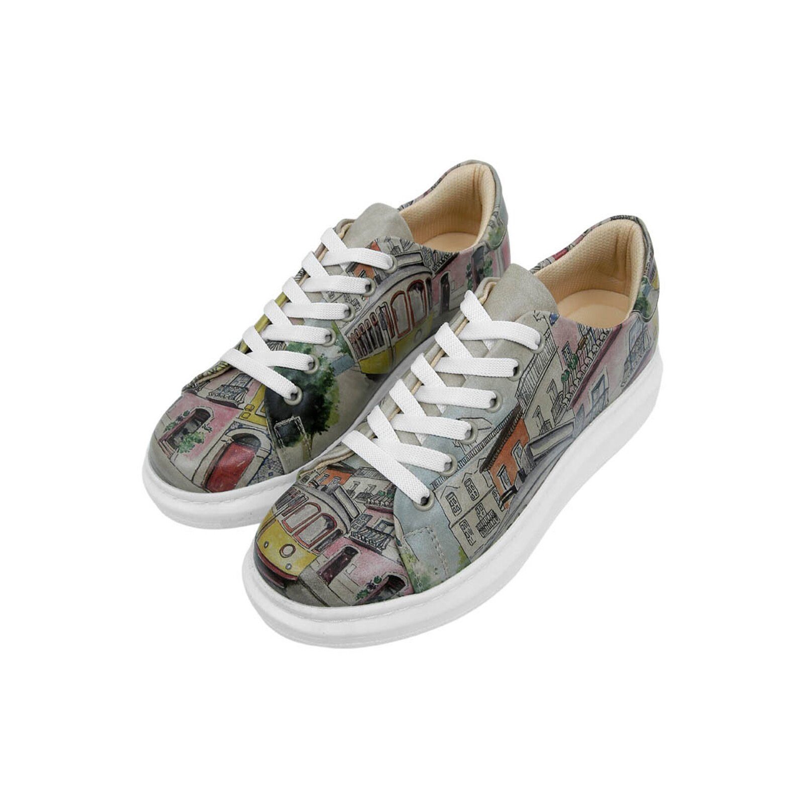 DOGO Myra Low-Top Sneaker Spring In East Damen Sneaker, Myra Low-Top Plateausneaker Handgefertigt