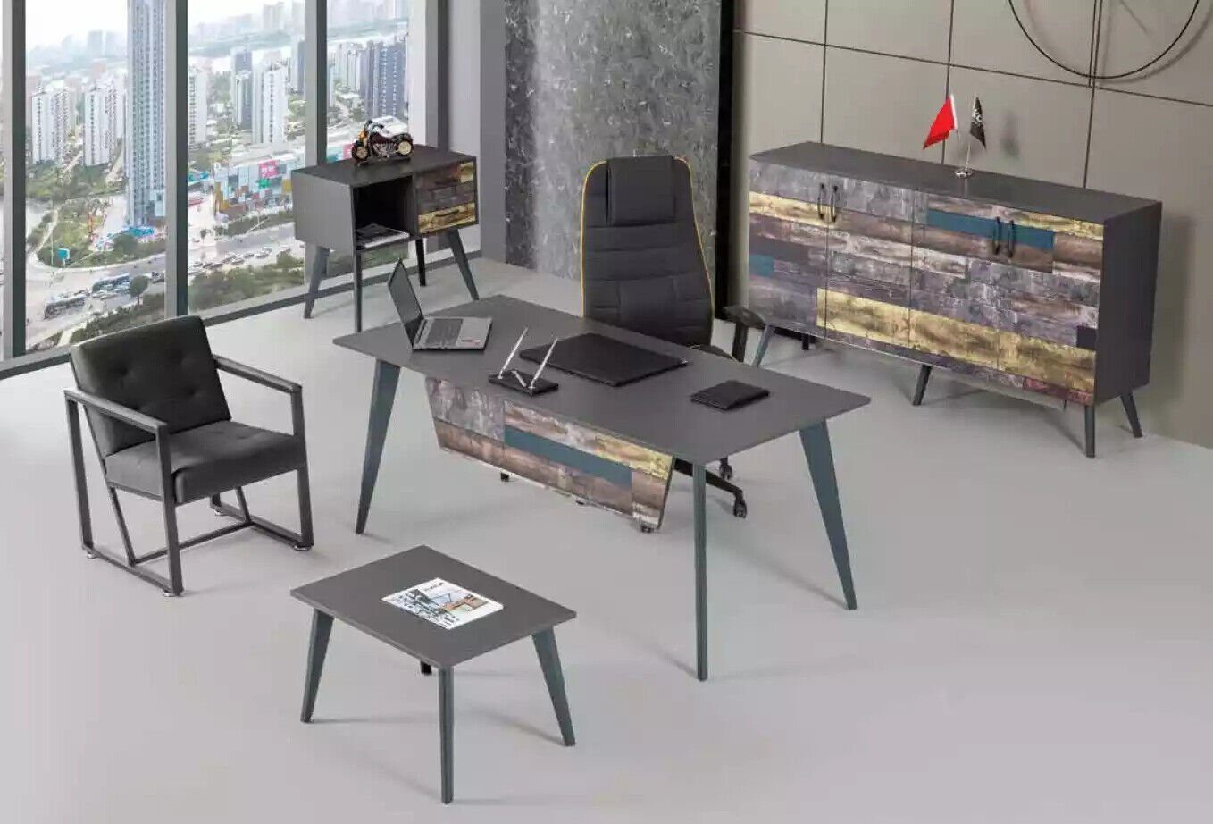 Büromöbel In Büroschrank Europe Luxus, Komplette Schreibtisch Made Schreibtisch JVmoebel Set Arbeitszimmer