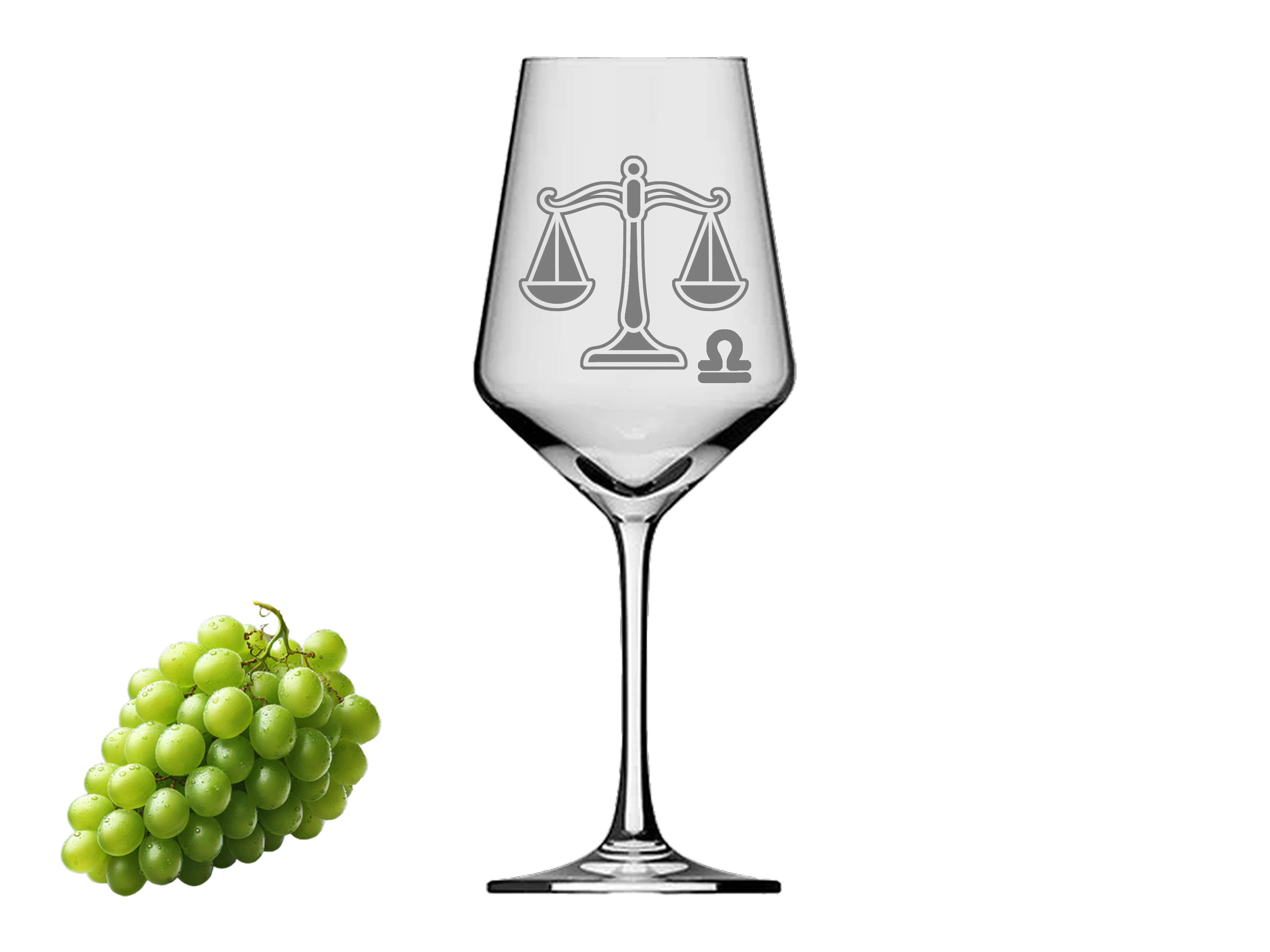 eXODA Weinglas Sternzeichen Waage 350ml spülmaschinenfest mit schöner Gravur, 1-tlg., Glas, Atemberaubende Darstellung