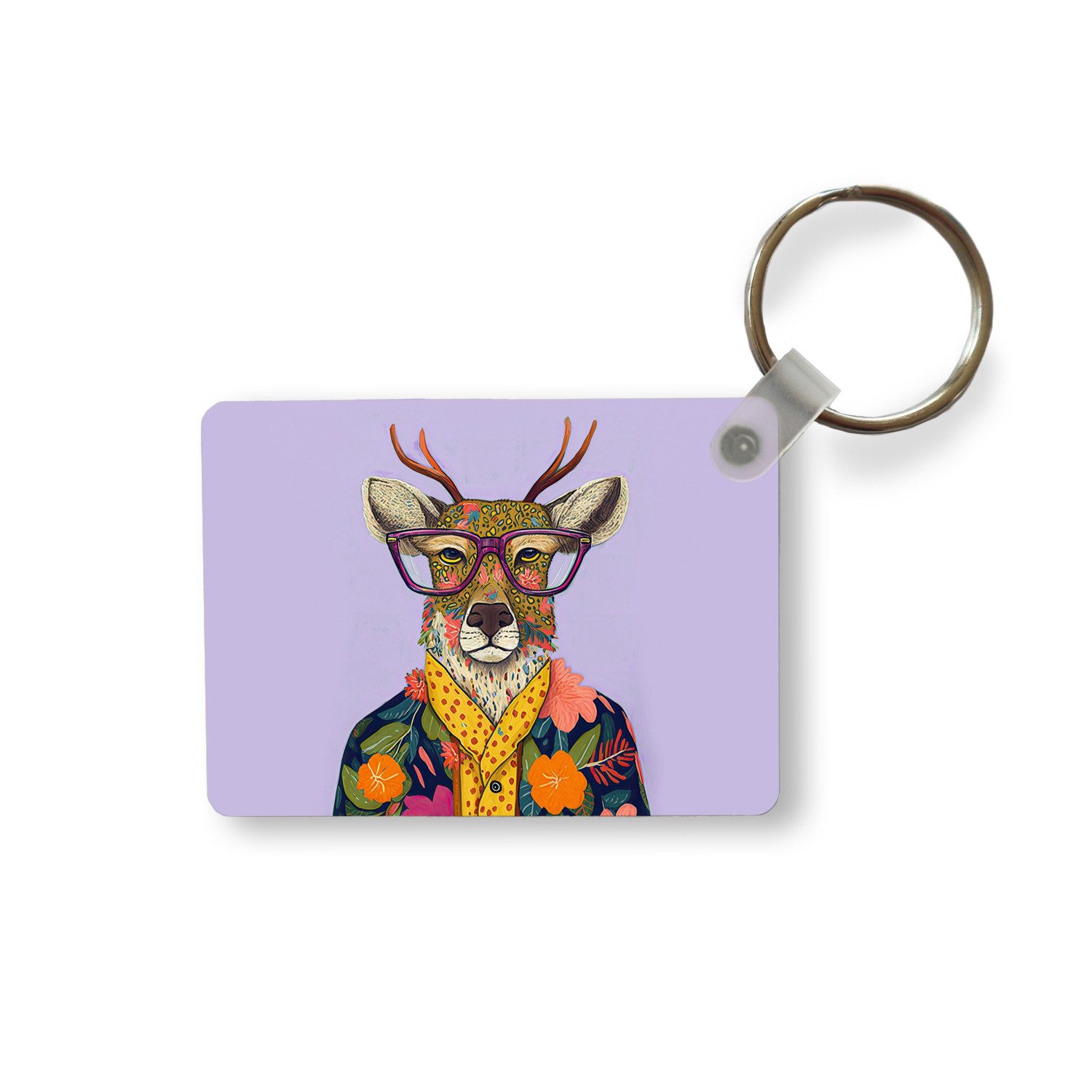 Schlüsselanhänger Hirsche - Tiere - Blumen - Hippie