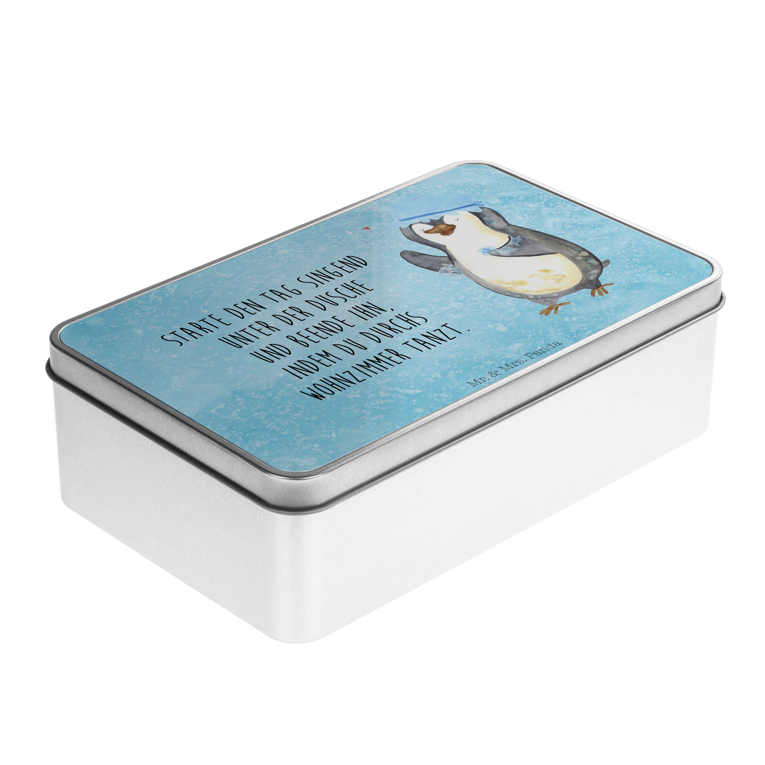 Dose St) Keksdose, Aluminiumdose, duscht Dusche, Pinguin Mrs. Mr. & Panda (1 Geschenk, - - Eisblau