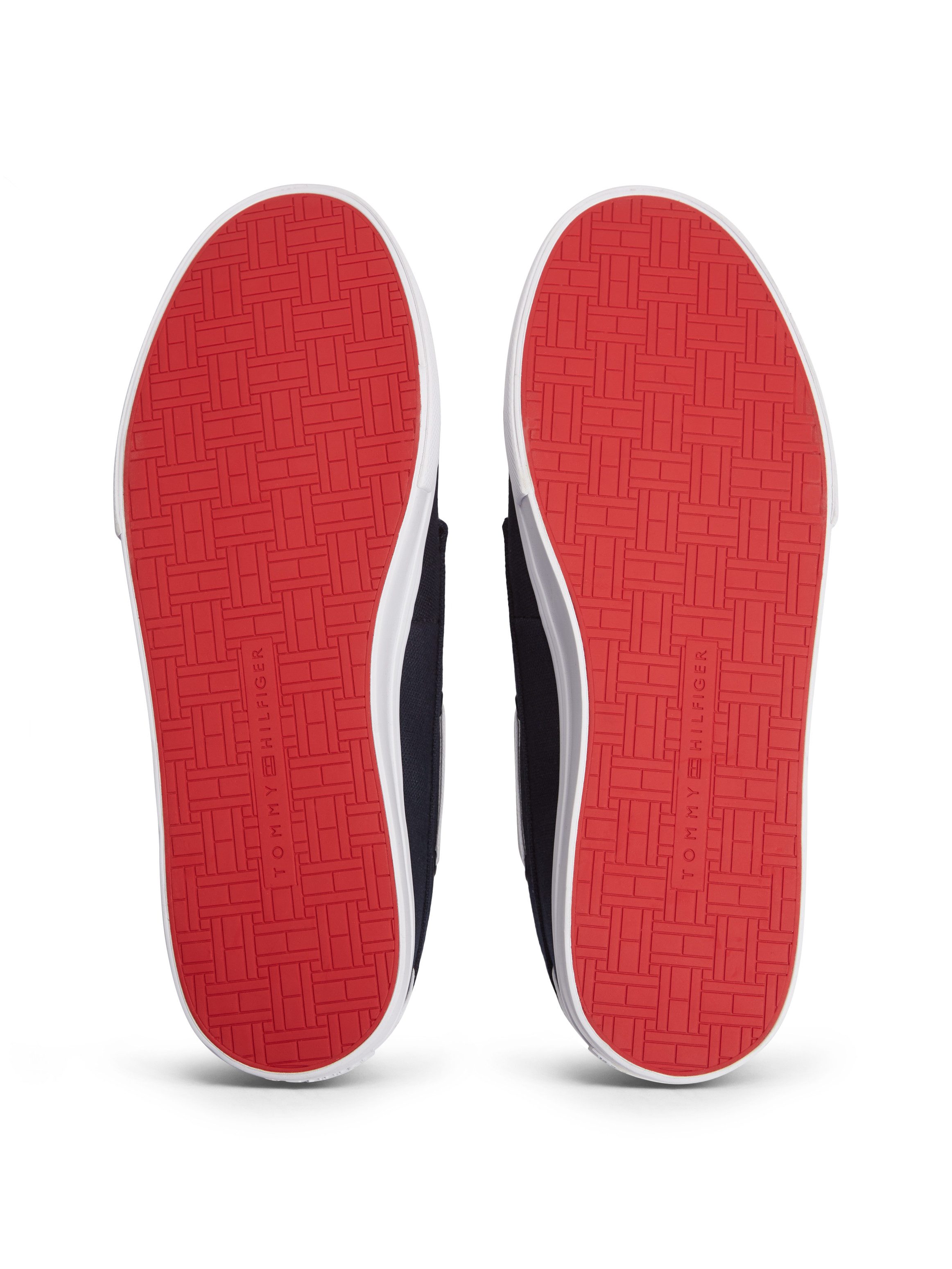 Tommy Hilfiger TH BOAT VULC SNEAKER CANVAS Bootsschuh Schnürschuh, Halbschuh mit Kontrastbesätzen und Durchzügen