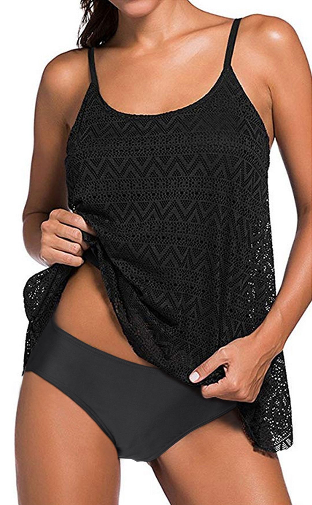 Badekönig Tankini mit Bauch Weg Effekt im angesagtem Häckellook günstig online kaufen
