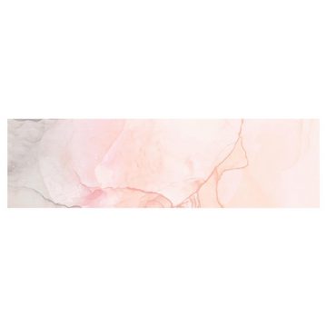 Bilderdepot24 Küchenrückwand rosa dekor Aquarell Muster Spiel der Farben Pastell Zuckerwatte, (1-tlg., Nischenrückwand - für Fliesenspiegel ohne Bohren - matt), Spritzschutz Rückwand Küche Herd - Folie selbstklebend versch. Größen
