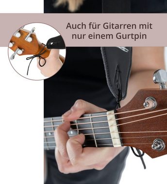 Rocktile Gitarrengurt Guitar Strap Nylon, Länge verstellbar von 83 bis 142 cm