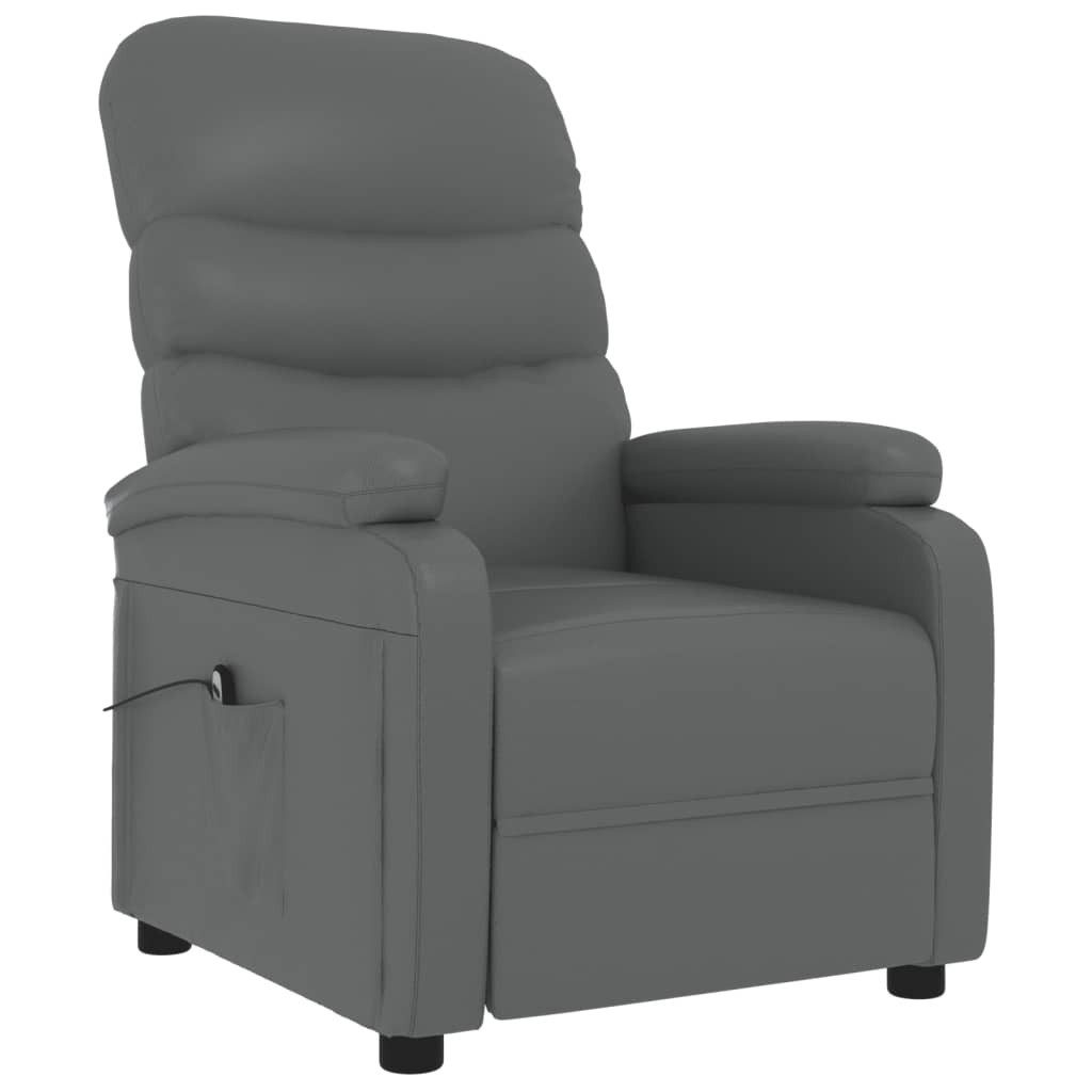 vidaXL Кресла Relaxsessel Elektrisch Grau Kunstleder (1-St)