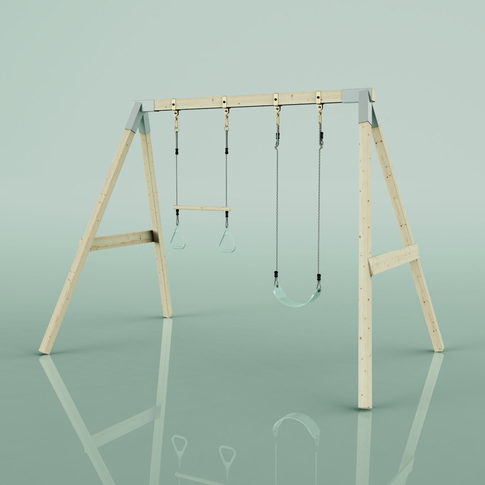 OutdoorToys Schaukelkombination Schaukel Tukan, aus Holz in Grün