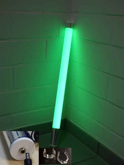 XENON LED Wandleuchte 9734 LED Leuchtröhre matt 12 Volt grün 1,53 m lang Ø 38 mm Stab Lampe, LED, Xenon / Grün