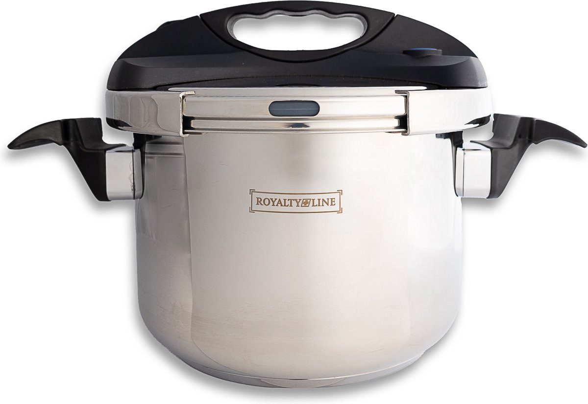 Royalty Line Schnellkochtopf PS8L Schnellkochtopf Induktion - 8 L / Ø 24 cm, Edelstahl (2-tlg), Induktion, ergonomischer Griff, spülmaschinengeeignet