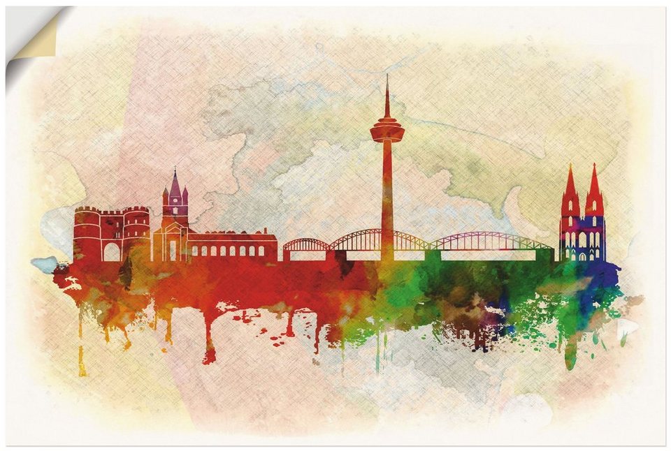 Artland Wandbild Bremen Deutschland Skyline, Deutschland (1 St), als Alubild,  Leinwandbild, Wandaufkleber oder Poster in versch. Größen