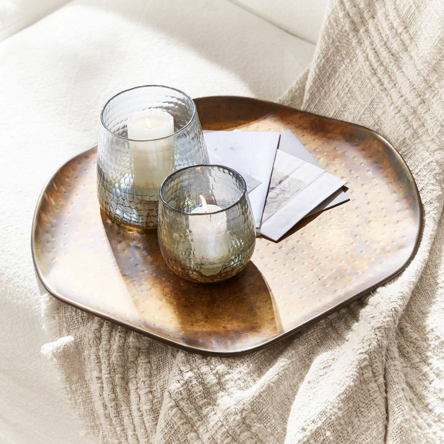 Mirabeau Tablett Tablett Frapelle antikmessing, Eisen