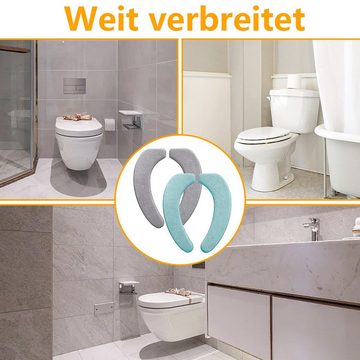 WC-Deckelbezug 2 Stück Toilettensitz Winterverdickung Sitz Toilettensitz-Aufkleber Fivejoy