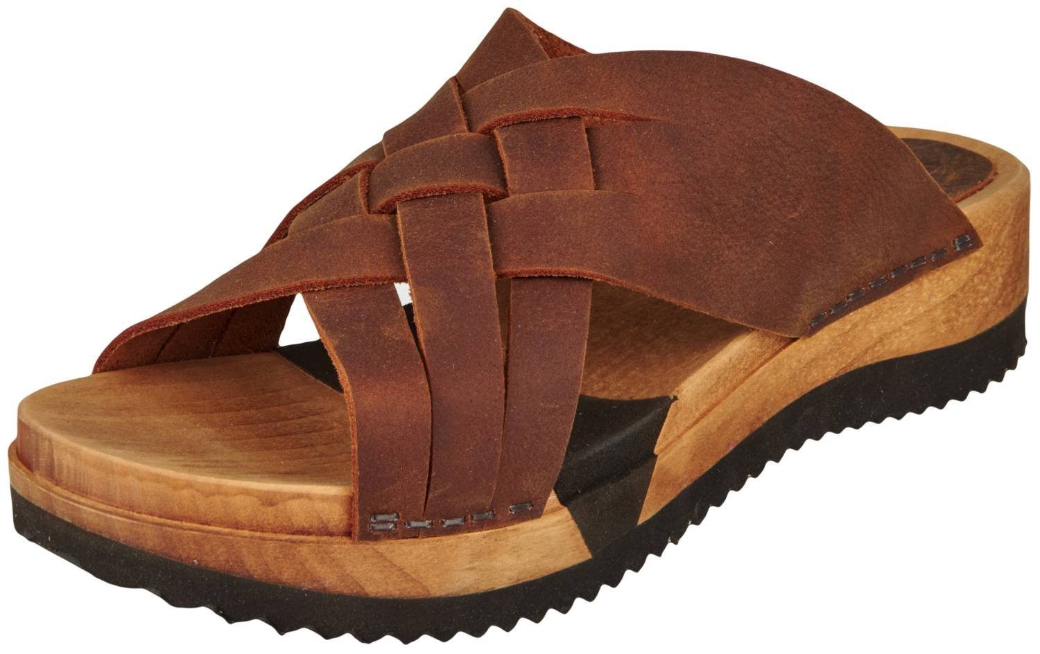 Sanita Sanita Wood Salto Sport Flex Sandal Clog Chestnut