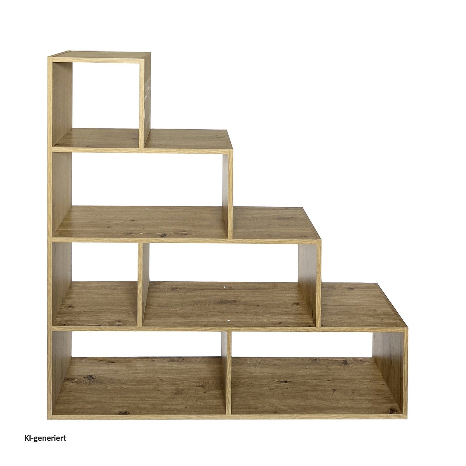 HTI-Living Raumteilerregal Raumteiler Thekla Artisaneiche, Stück 1-tlg., Stufenregal Bücherregal