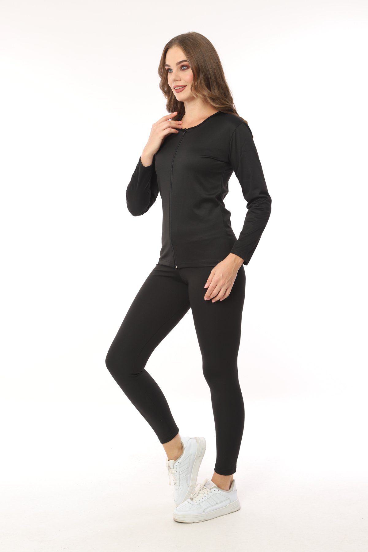 herémood T-Shirt & Langarmshirt Damen-Zipper Langarm günstig online kaufen