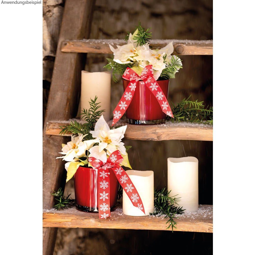 matches21 HOME & HOBBY Blumentopf Glastopf Teelichtglas rund Pflanzgefäß Übertopf rot 11,5 cm (1 St)