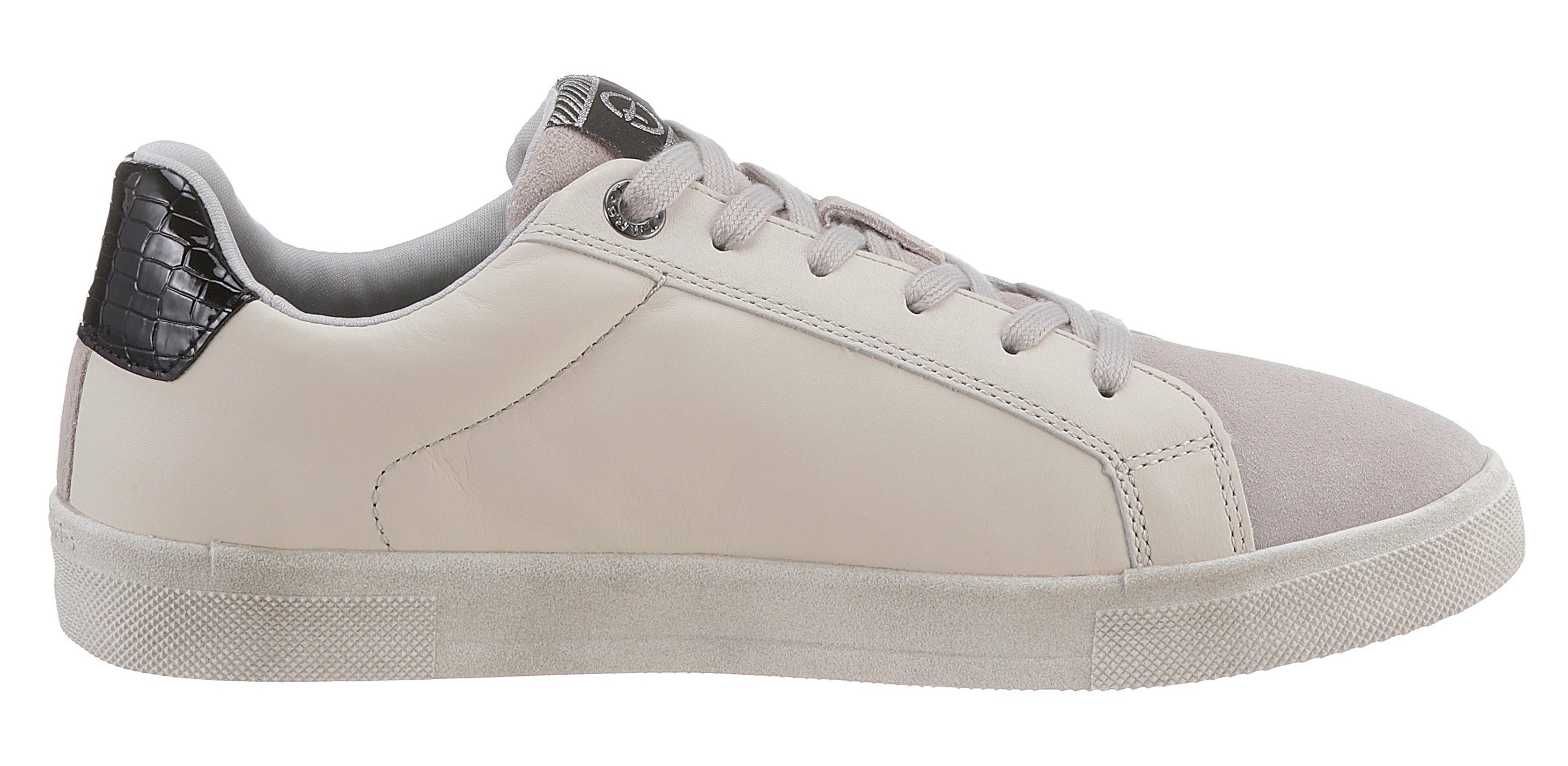 ALEXIA WHITE/LT GREY Sneaker seitlicher Tamaris Sternchen-Perforation mit (21203615)