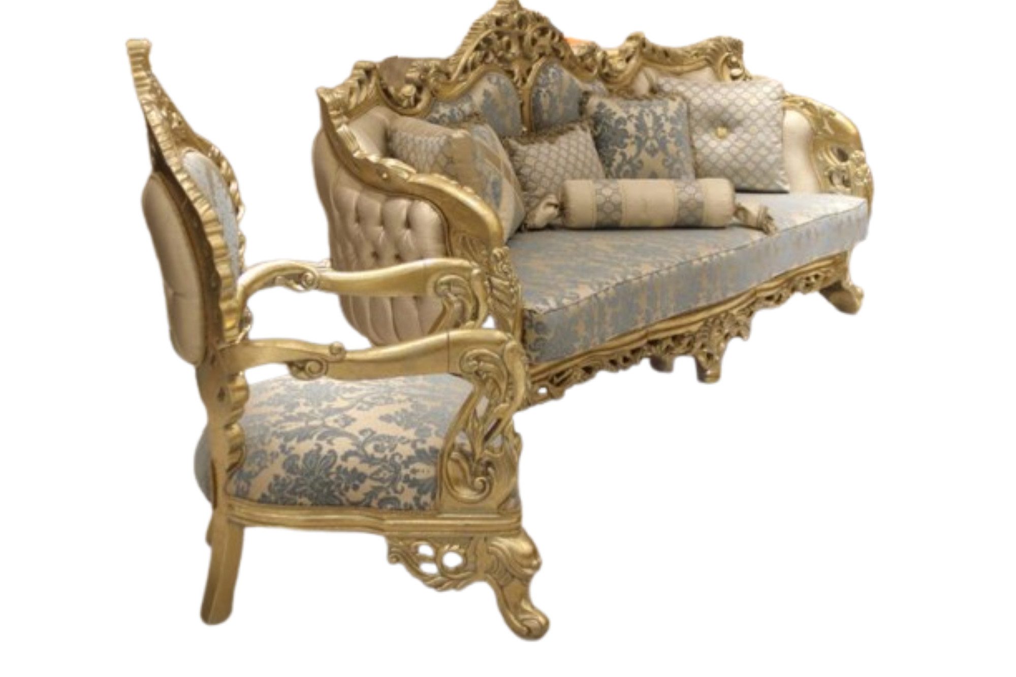 Xlmoebel Chesterfield-Sofa Chesterfield 3+3-Sitzer Sofa-Set 2x Klassische Sitzmöbel 2-tlg, 2 Teile, Hergestellt In Europa