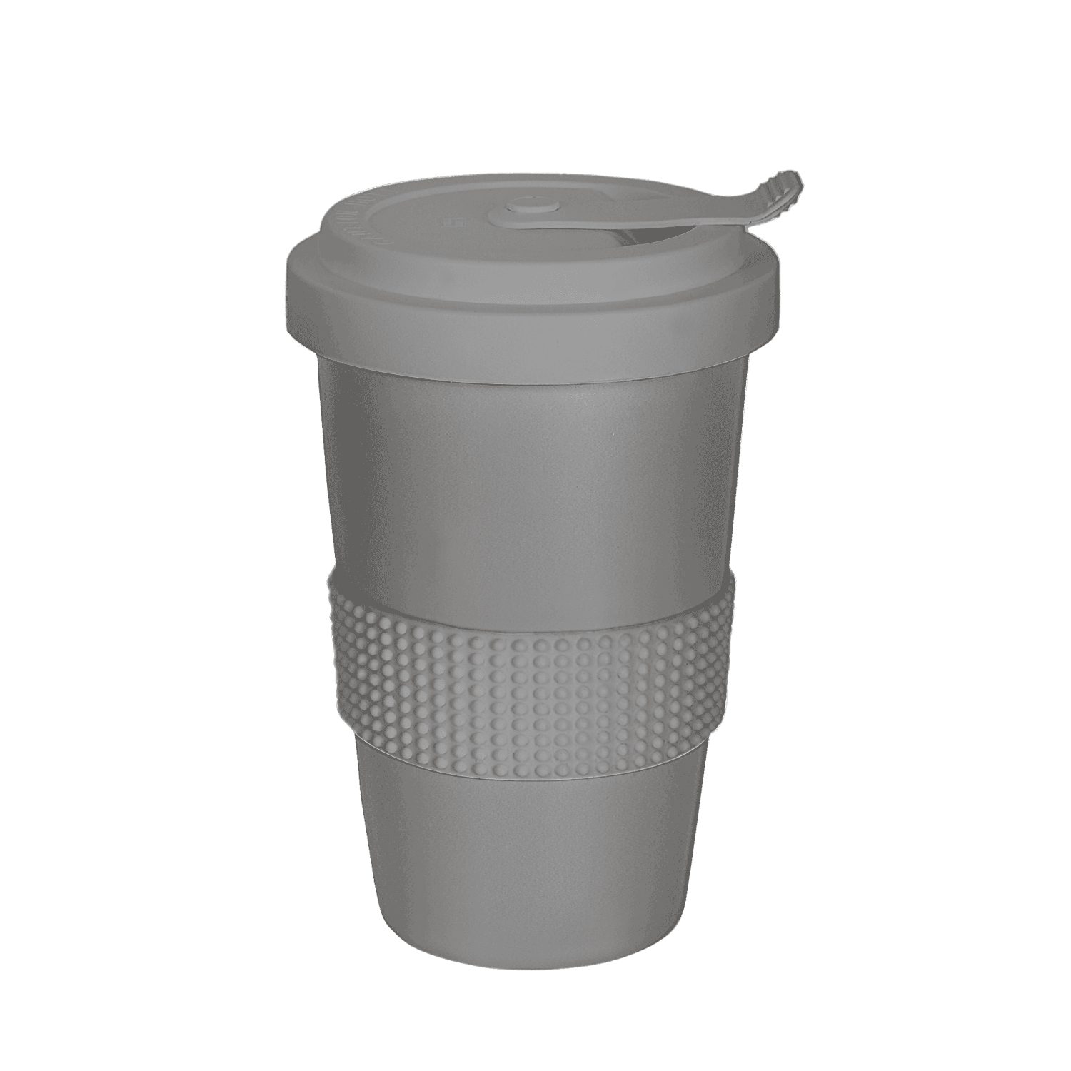 Mahlwerck Manufaktur Coffee-to-go-Becher Kaffeebecher + Deckel, Porzellan, 400 ml, auslaufsicher, spülmaschinengeeignet, 100% klimaneutral Rocky Grey